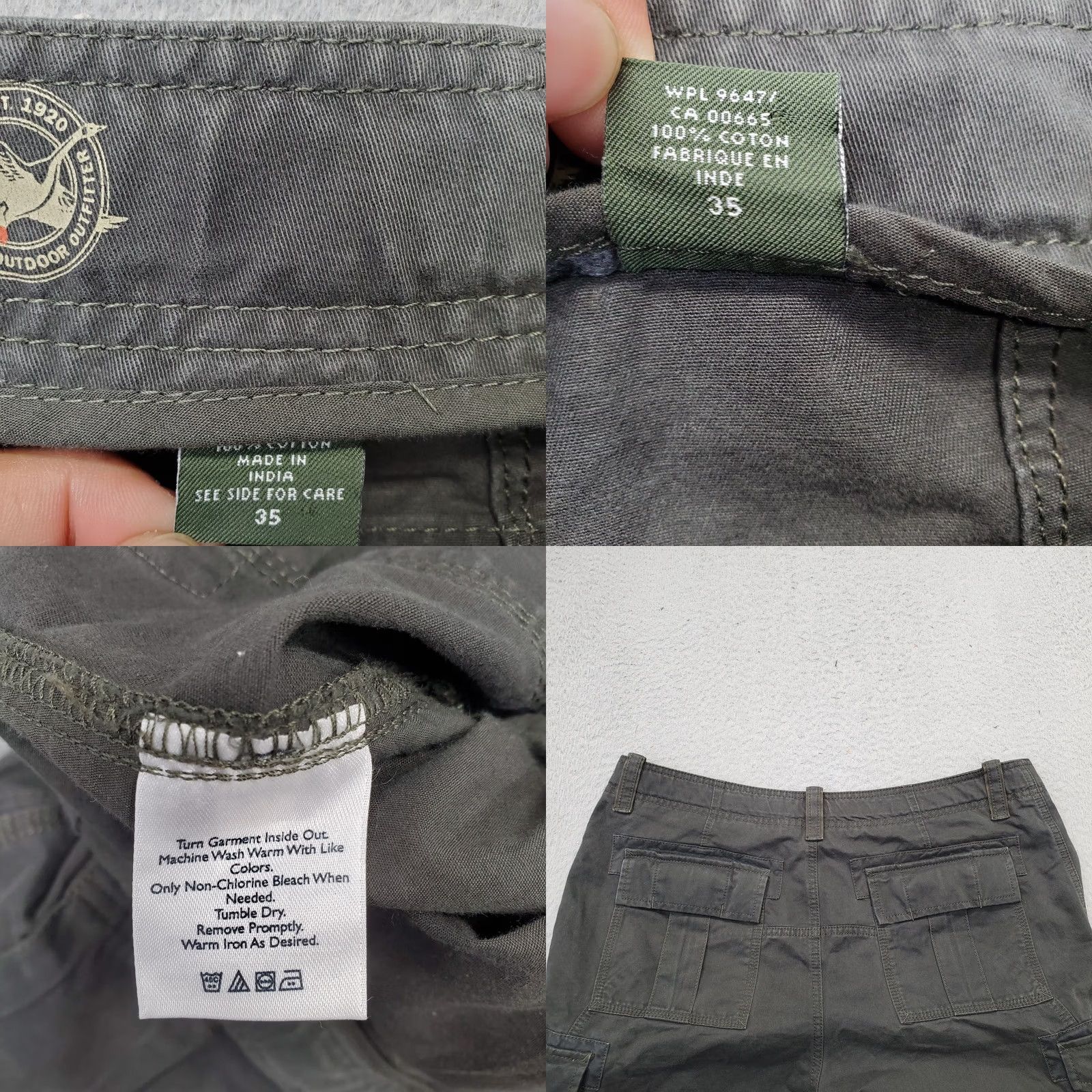 Eddie Bauer Eddie Bauer Cargo Shorts Mens 35 Green Flat Front Hiking Utility Pocket Outdoor Casual Size US 35 - 8 Thumbnail