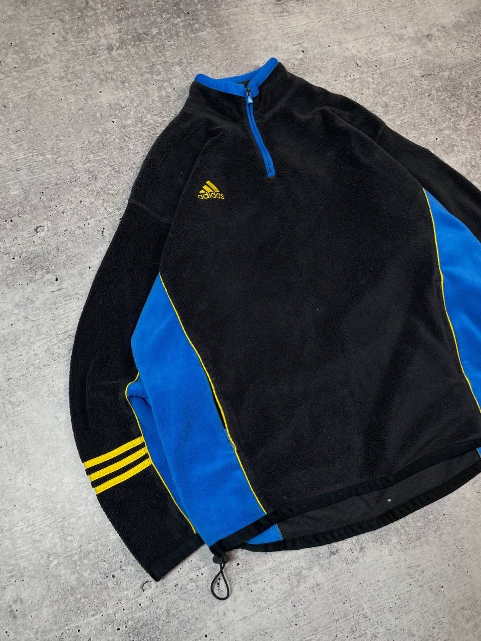 Adidas Vintage 90s Adidas Baggy Half Zip Fleece Jacket Y2K Size US XL / EU 56 / 4 - 2 Thumbnail