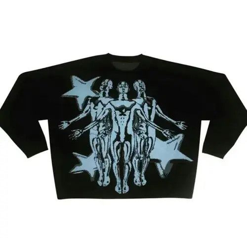 Aran Isles Knitwear × High Sport Vintage Knitted Sweater Harajuku Ukiyo-e Style Size US M / EU 48-50 / 2 - 1 Thumbnail