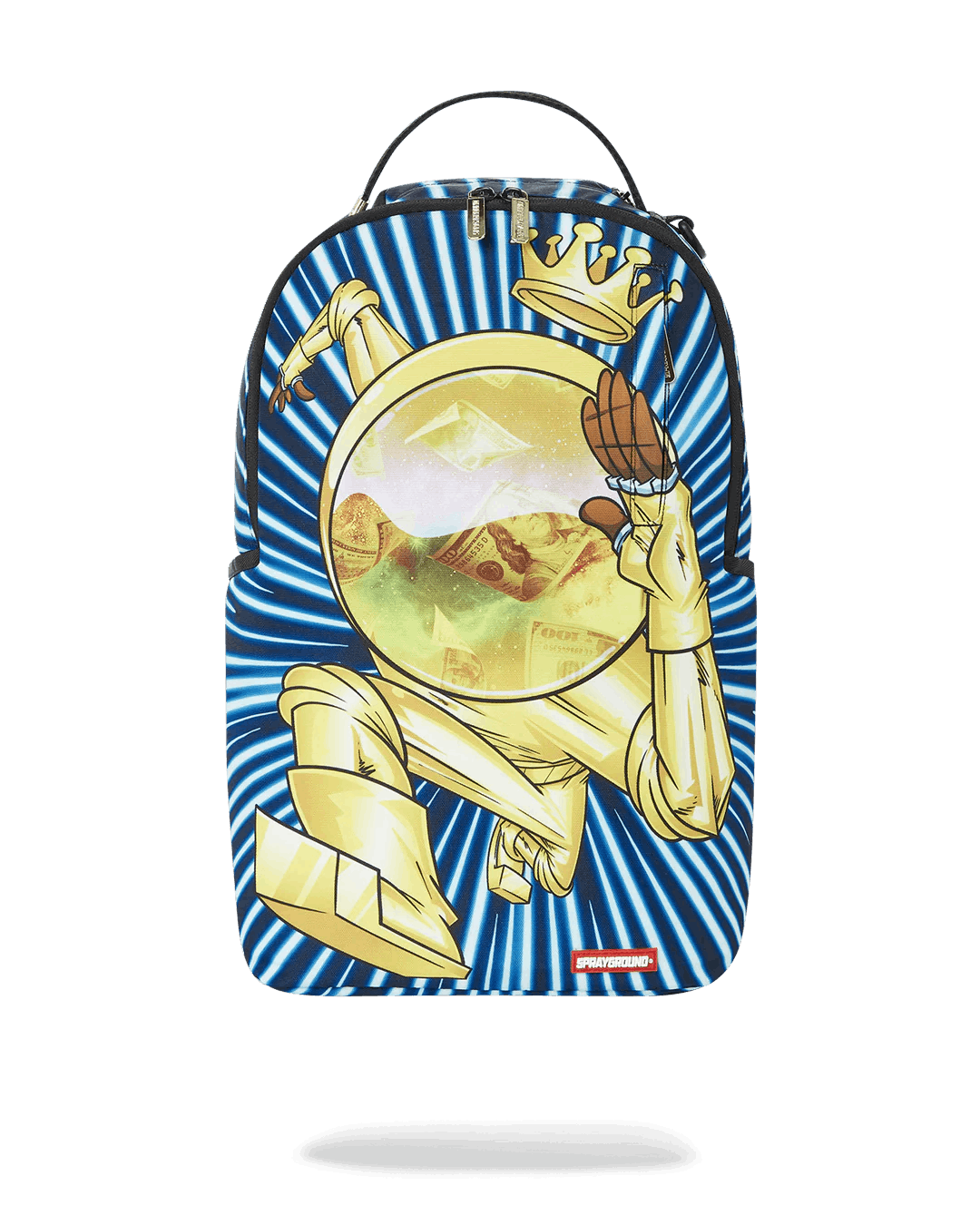 image of Sprayground Astromane Lightspeed Backpack in Blue/Yellow, Men's