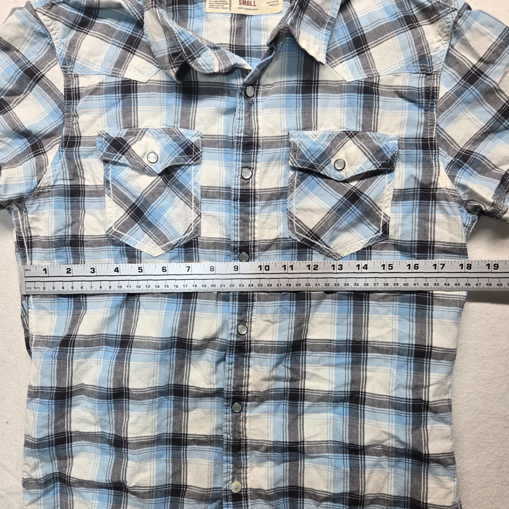 Vintage VINTAGE Urban Pipeline Western Style Shirt Men Small Blue White Plaid Cotton Casual Size US S / EU 44-46 / 1 - 5 Thumbnail