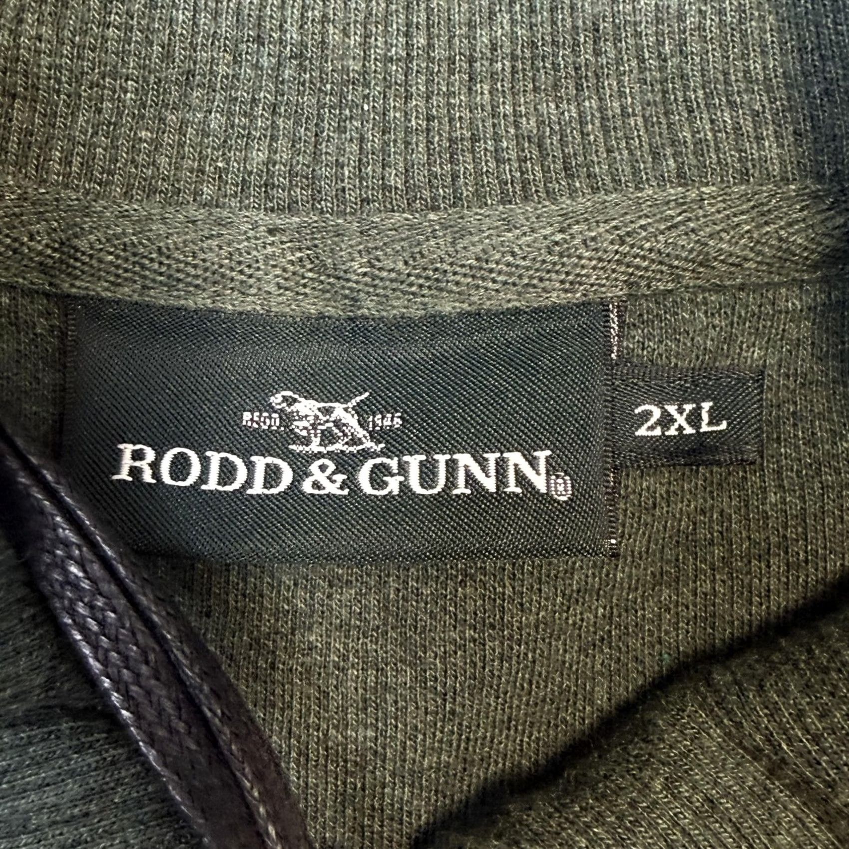 Rodd & Gunn Rodd & Gunn Sweatshirt Mens 2XL Forest Alton Ave Quarter Zip Australian Cotton 1/4 Zip Mock Neck Logo Zipper Pullover Knit Light Green 2XL Mens Size US XXL / EU 58 / 5 - 4 Thumbnail
