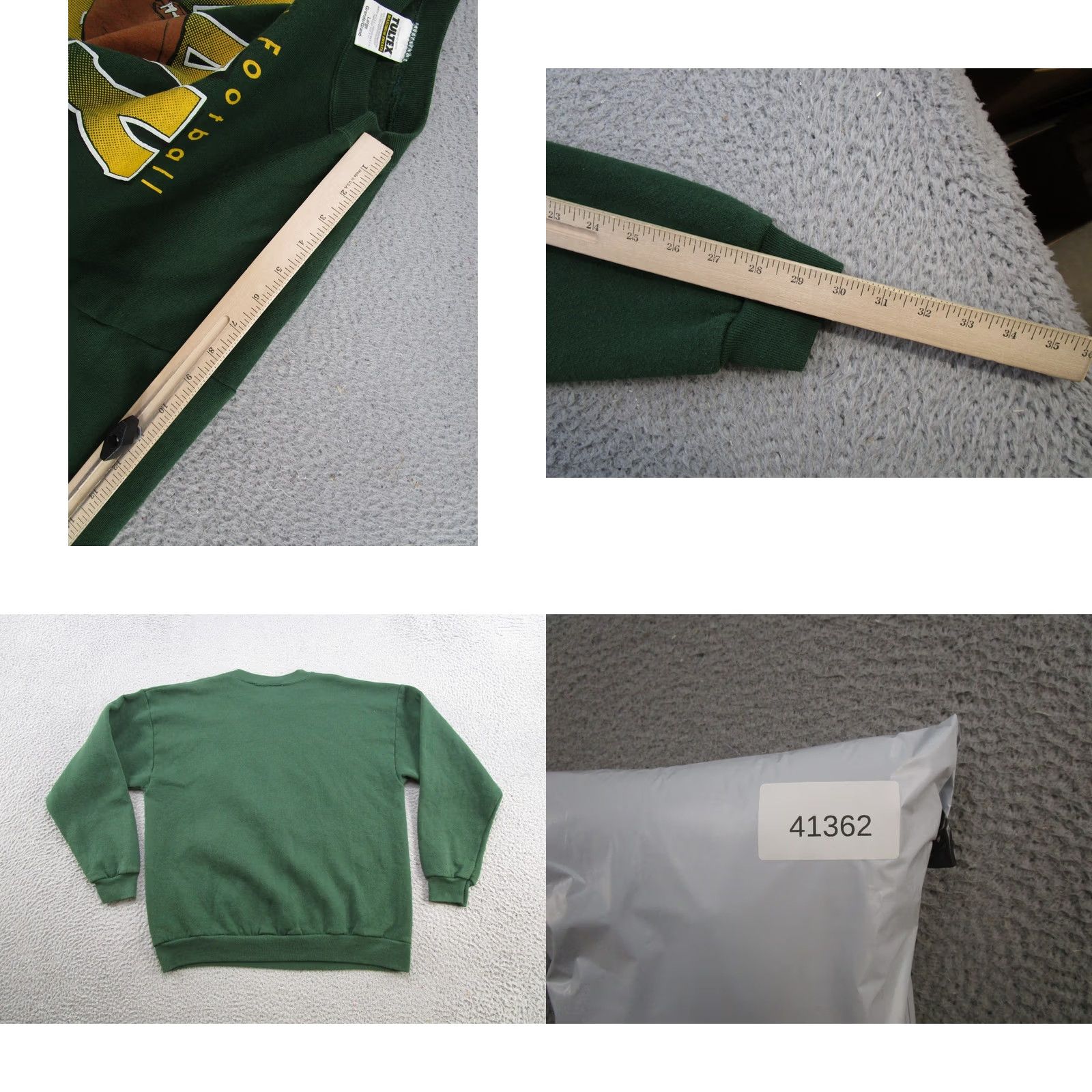 Tultex VINTAGE Green Bay Packers Sweatshirt Crew Neck Pullover L Packers Logo 90s Men Size US L / EU 52-54 / 3 - 8 Thumbnail