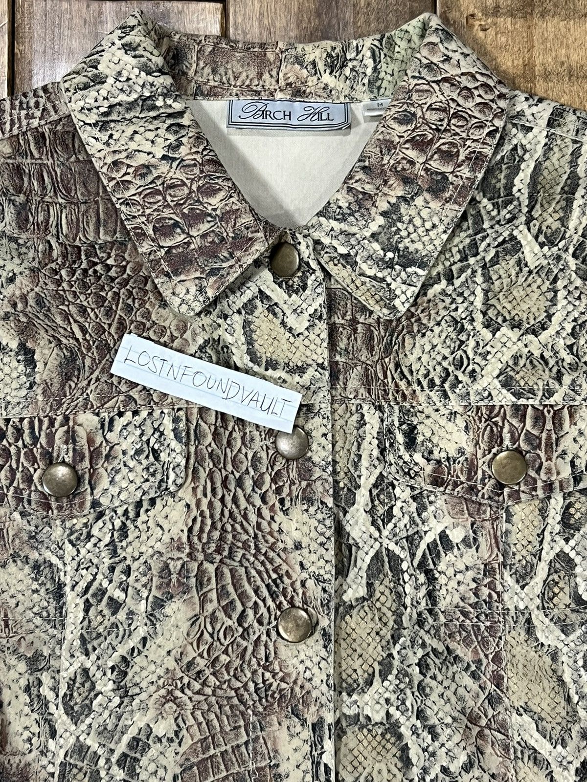 Japanese Brand × Vintage Vintage snake print cropped jacket Size US S / EU 44-46 / 1 - 12 Thumbnail