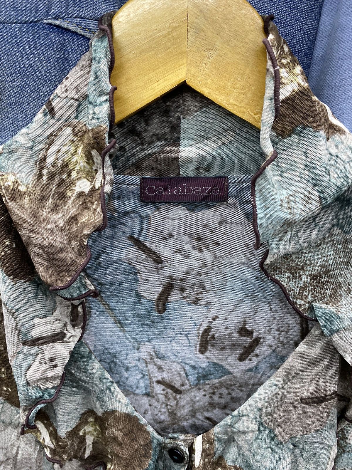If Six Was Nine × Japanese Brand ISSEY MIYAKE YOHJI STYLE blouses flower calabaza Size M / US 6-8 / IT 42-44 - 5 Thumbnail