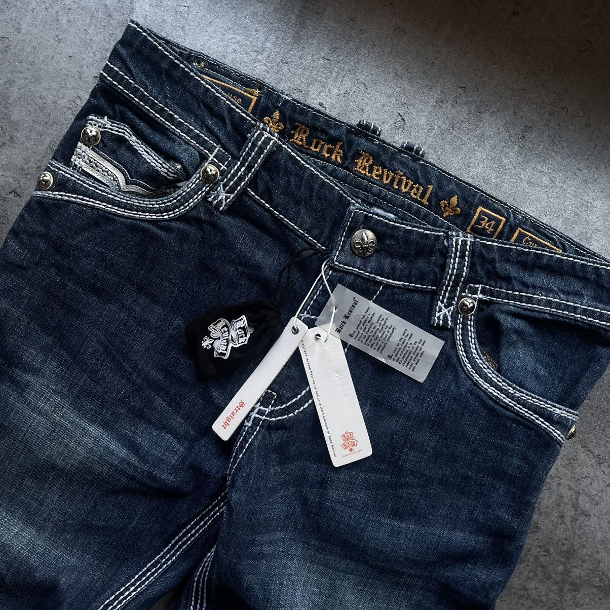 Rock Revival NWT Rock Revival Cyrek Straight Fit Pocket Logo Pants Size US 34 / EU 50 - 6 Thumbnail