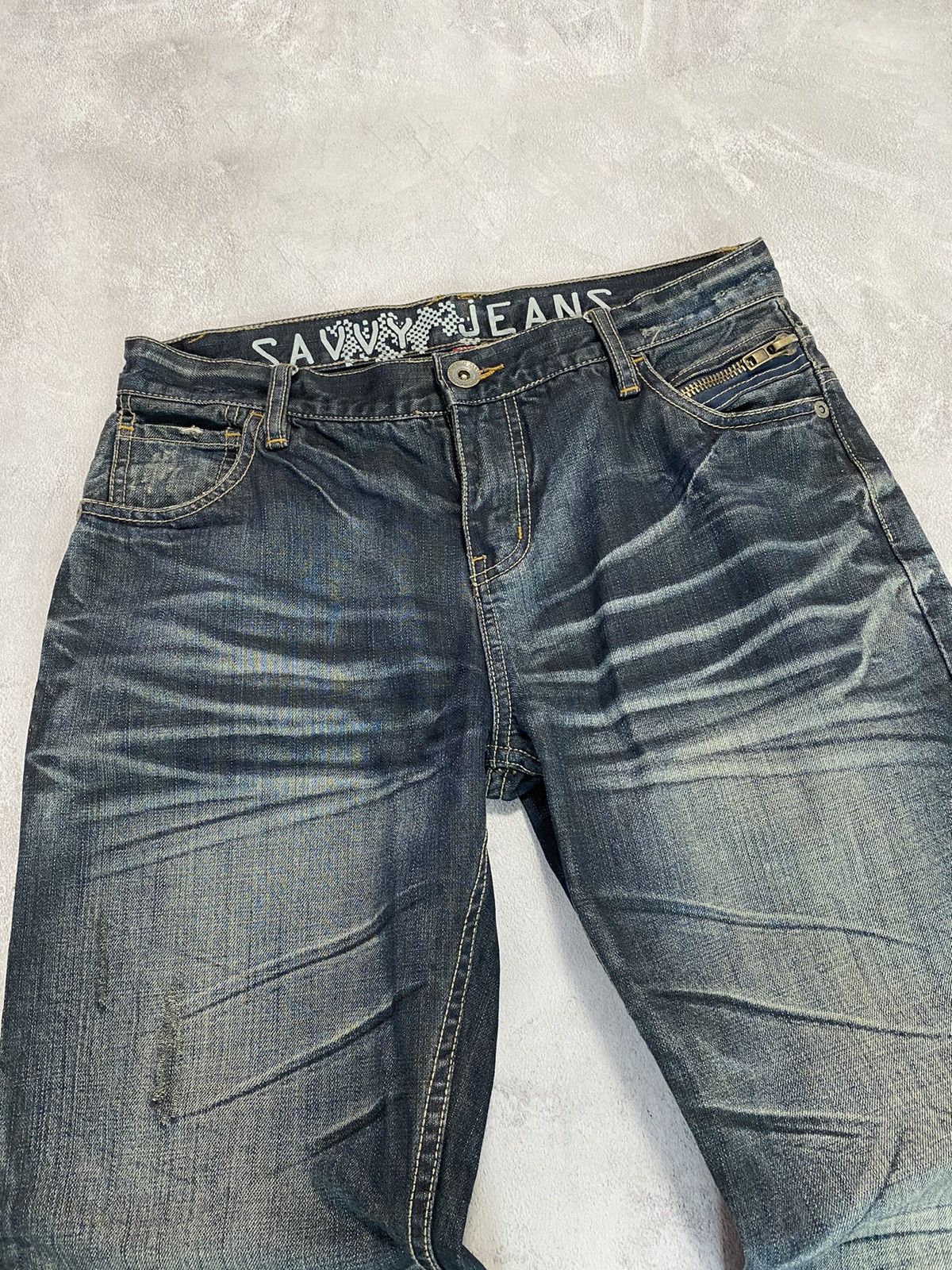 Japanese Brand 💎 Vintage Rare Jeans Savvy Rock Roll Revial Size US 31 - 4 Thumbnail