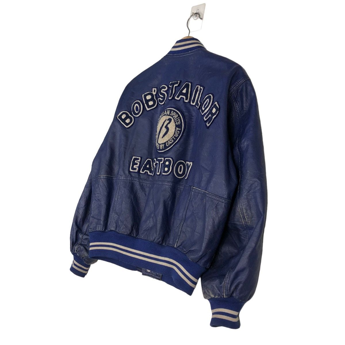 Vintage 🔥VINTAGE LEATHER STADIUM JUMPER JACKET BOB’S TAILOR BIG LOGO Size US M / EU 48-50 / 2 - 3 Thumbnail