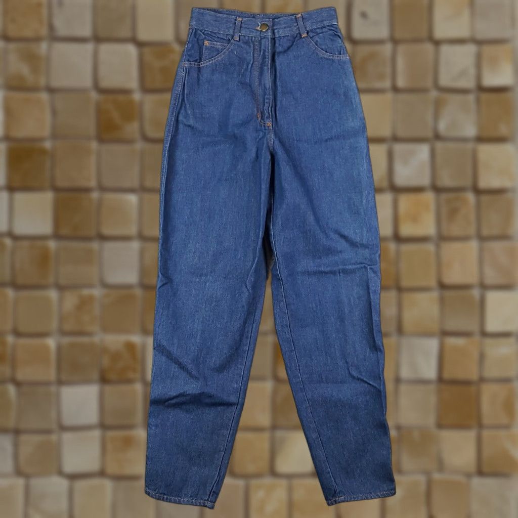 Vintage VINTAGE Sanroy 80s High Waist Tapered Leg Relaxed Jeans Women's Size 10 Blue Denim Boho Retro Size 32" / US 10 / IT 46 - 1 Thumbnail