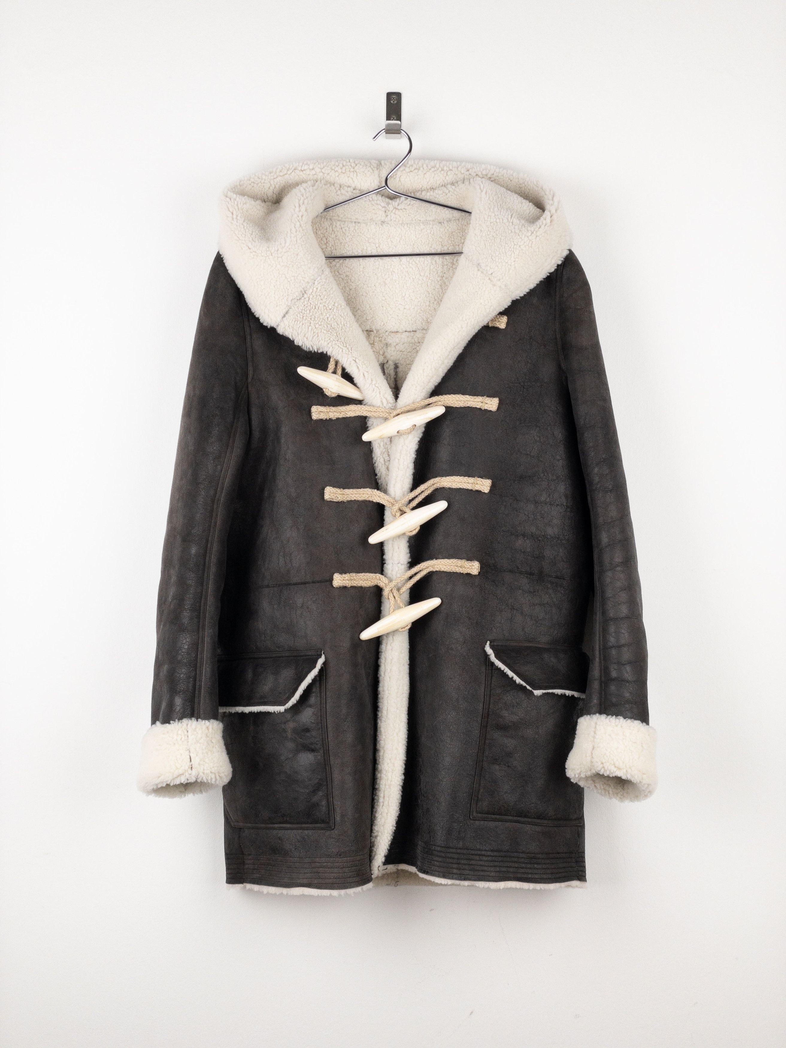 Rick Owens AW17 Leather Shearling Duffle Coat Size US XS / EU 42 / 0 - 1 Thumbnail