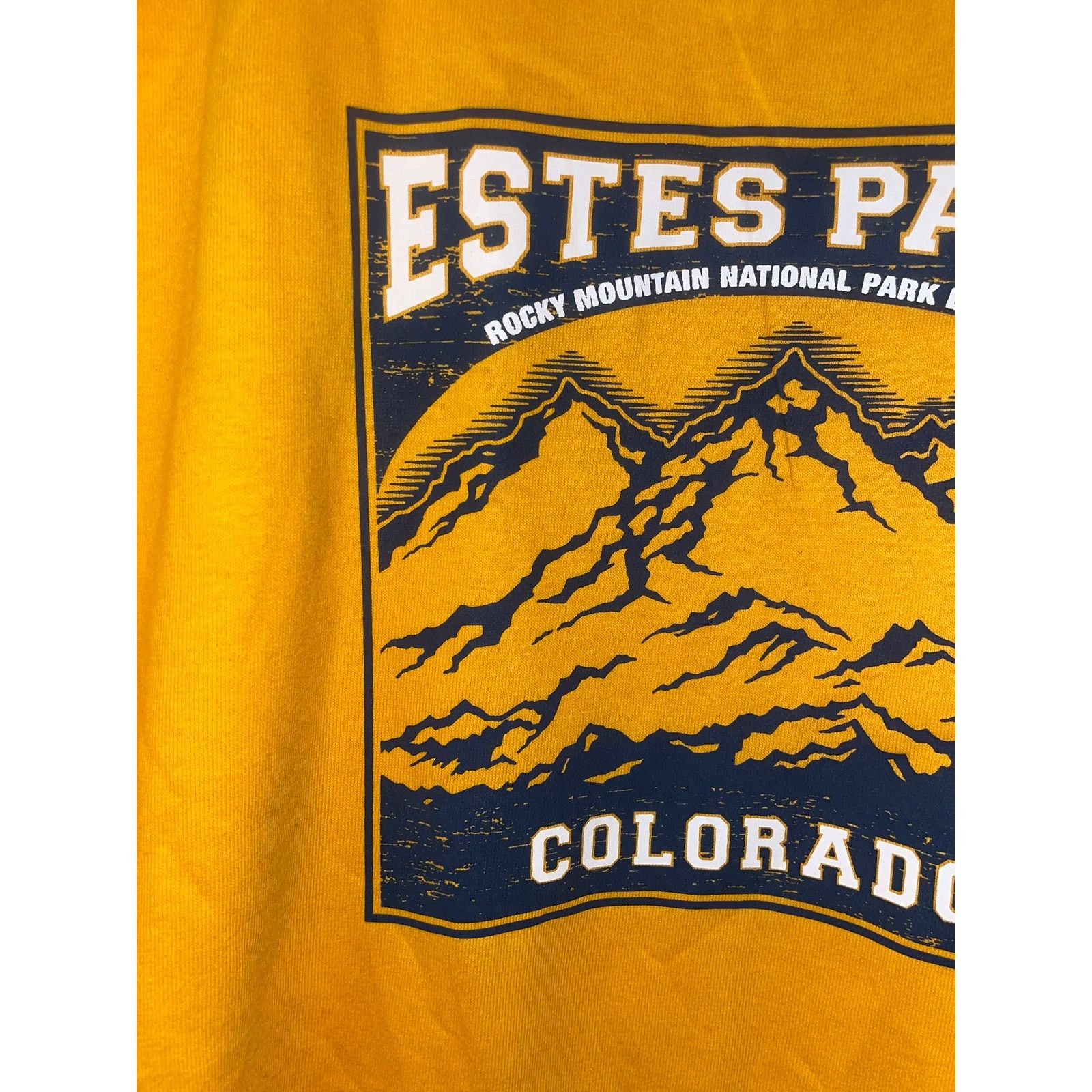 Anvil Vintage Estes Park Rocky Mountain yellow Ringer Shirt VTG L Size US L / EU 52-54 / 3 - 4 Thumbnail