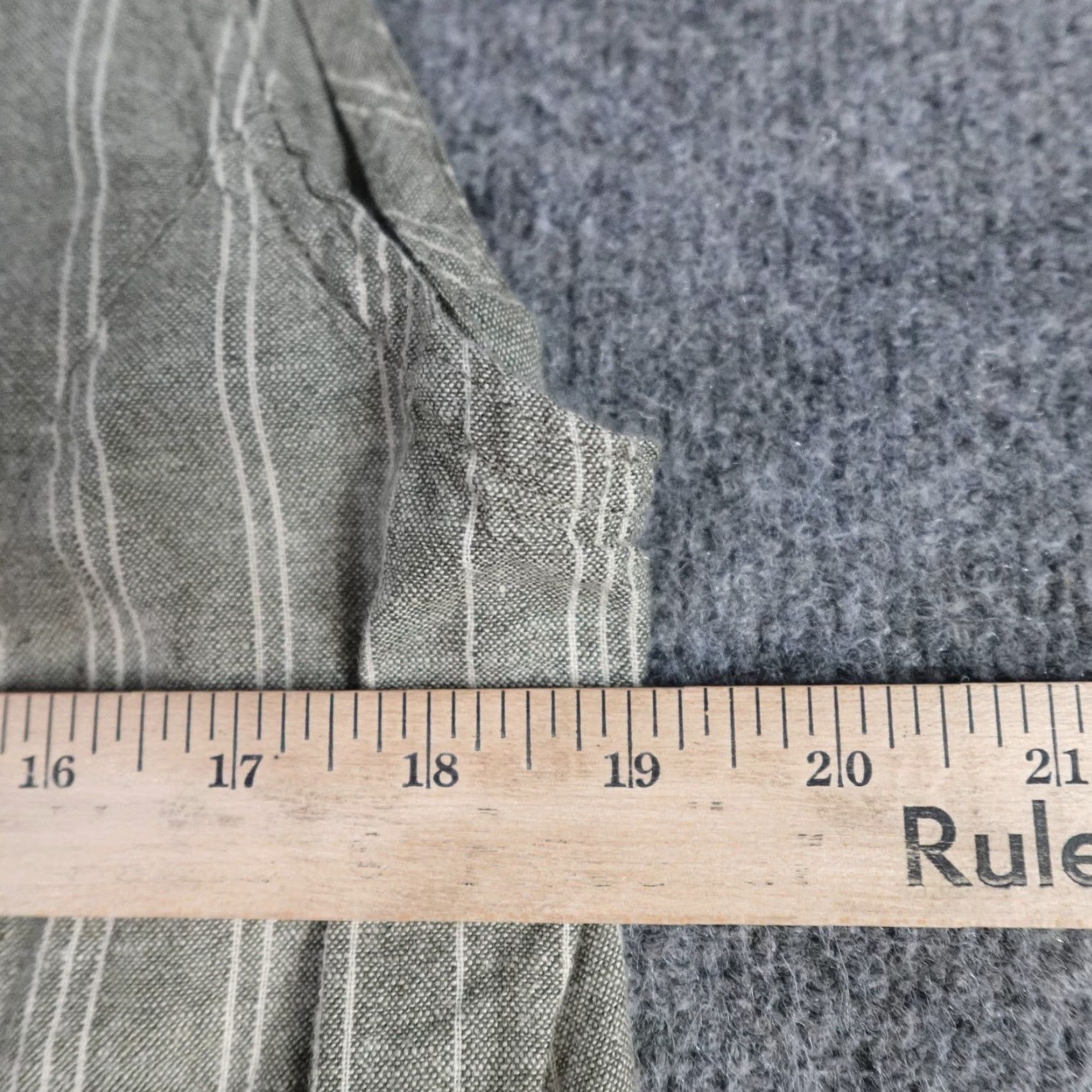 Vintage ESMARA Dress Shirt Dress Striped Green Belted Sleeveless Knee Length Cotton Linen Blend 14 Size XL / US 12-14 / IT 48-50 - 7 Thumbnail