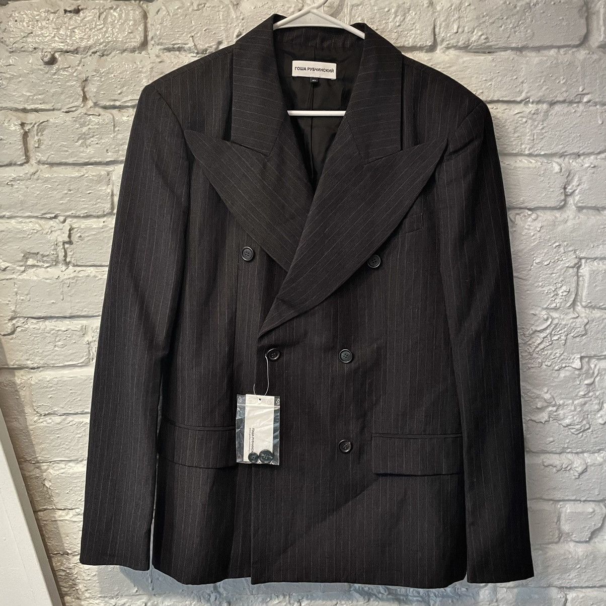 Gosha Rubchinskiy Gosha Rubchinskiy Double Breasted Blazer Size US XL / EU 56 / 4 - 1 Thumbnail