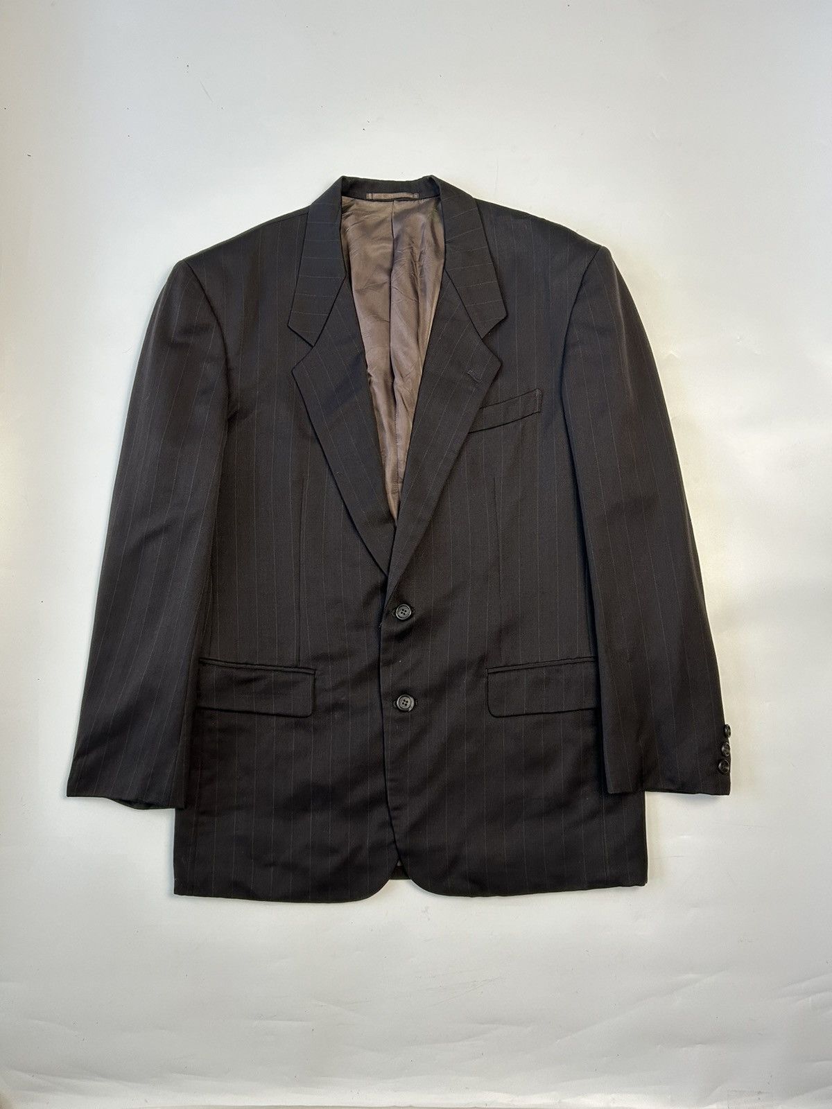 Designer × Japanese Brand × Tete Homme TETE HOMME par KATOH KAZUTAKA BROWN STRIPE BLAZER Size 38R - 1 Thumbnail
