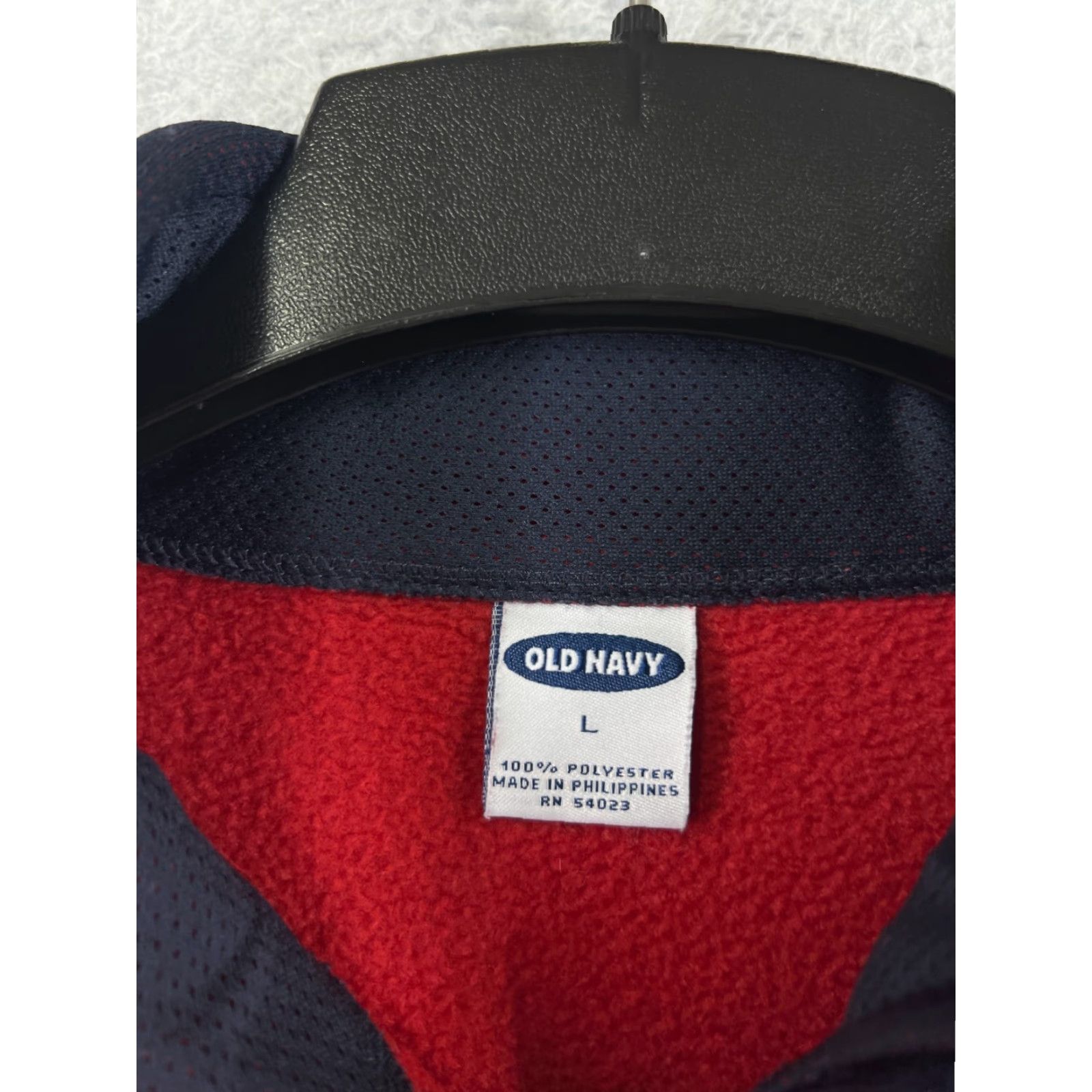 Old Navy Old Navy Mens Sweater Shirt Large Red 1/4 Zip Fleece Mock Neck Long Sleeve Polyester Embroidered Logo 90s? Size US L / EU 52-54 / 3 - 4 Thumbnail