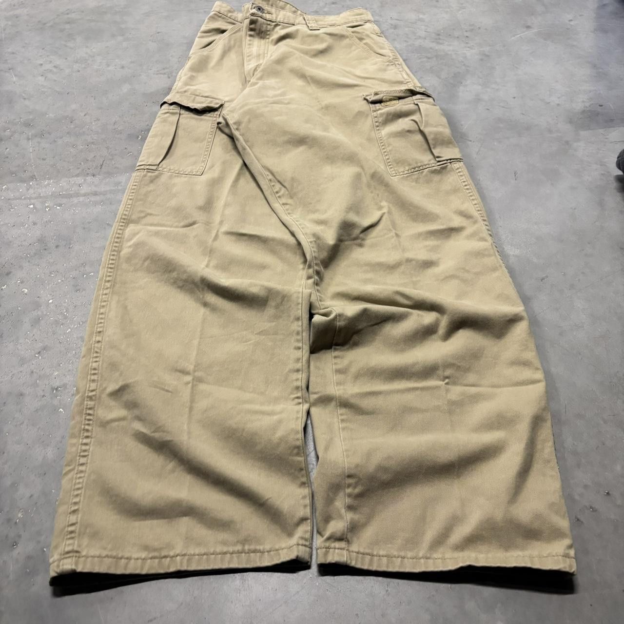 Japanese Brand × Vintage Crazy Vintage Y2K/2000s Baggy Khaki Streetwear Skater Style Cargo Pants! Size US 36 / EU 52 - 3 Thumbnail