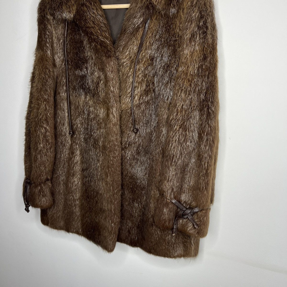 Vintage 90s Vintage Real Rabbit Fur Coat Jacket Heavy Opium Punk Y2K Size M / US 6-8 / IT 42-44 - 2 Thumbnail