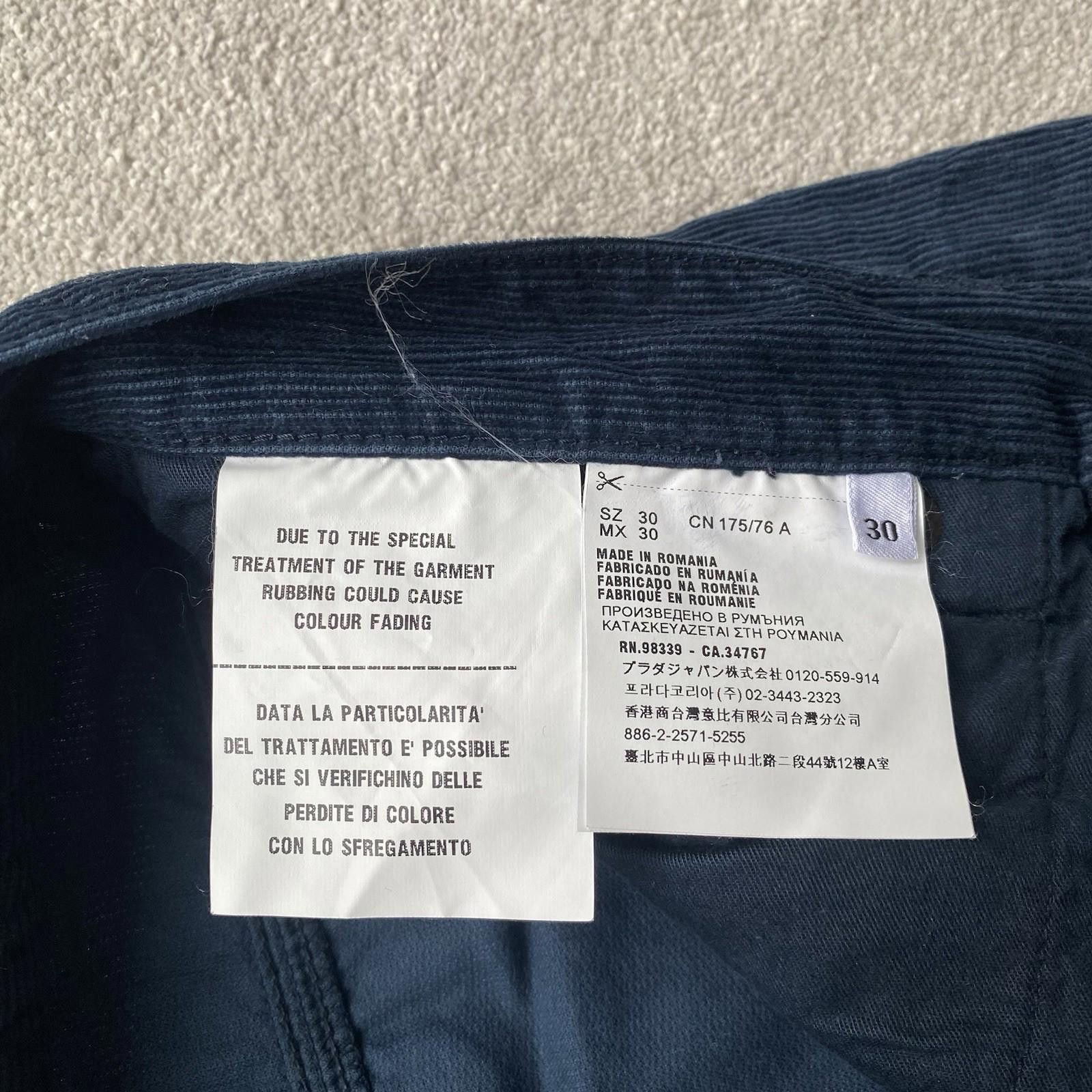 Prada Prada Corduroy Trousers 30” Waist Navy Blue Size US 30 / EU 46 - 4 Thumbnail