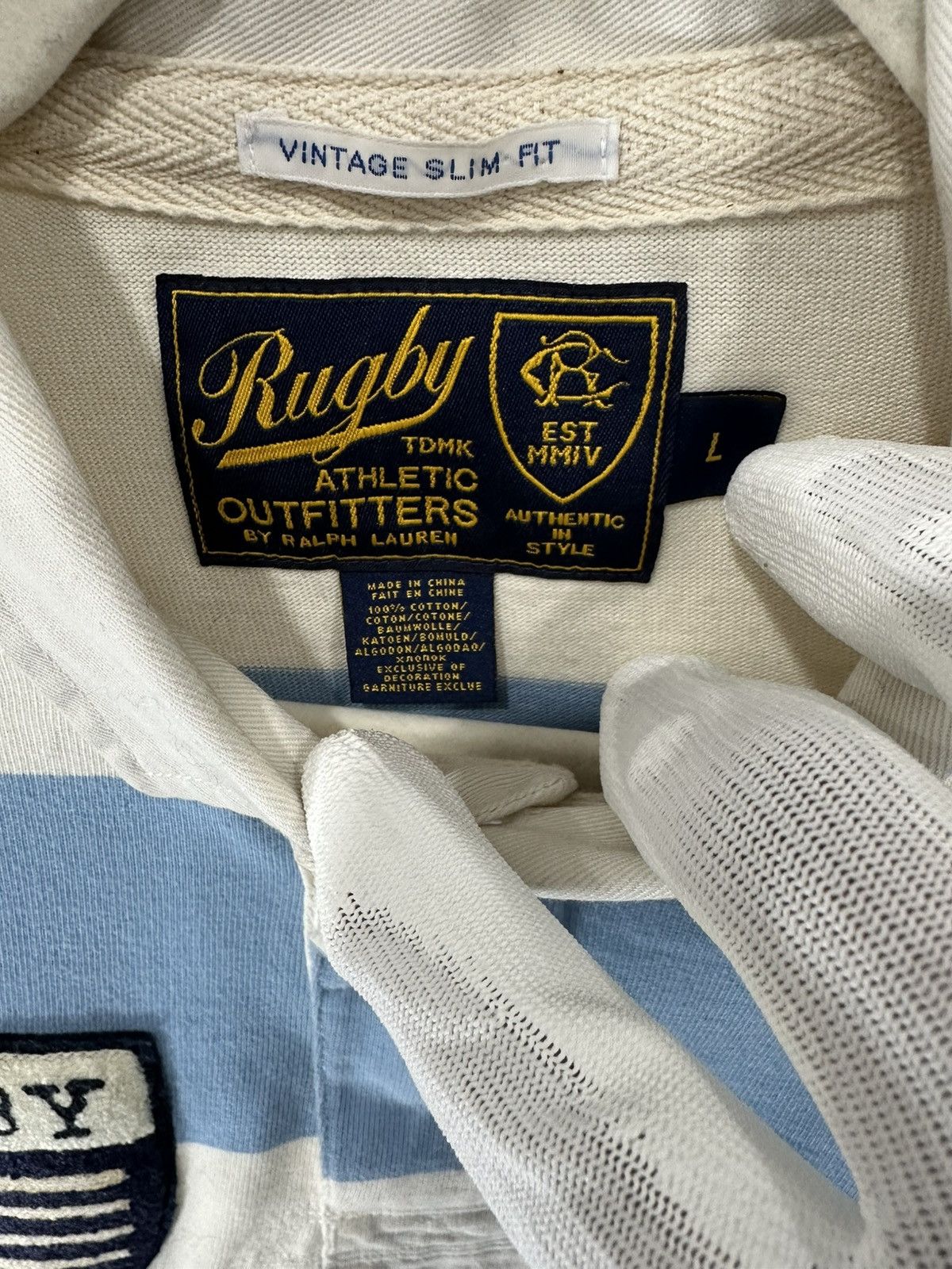 Rugby Ralph Lauren Rugby Ralph Lauren Crazy Rugby Baby Blue L Size US L / EU 52-54 / 3 - 6 Thumbnail