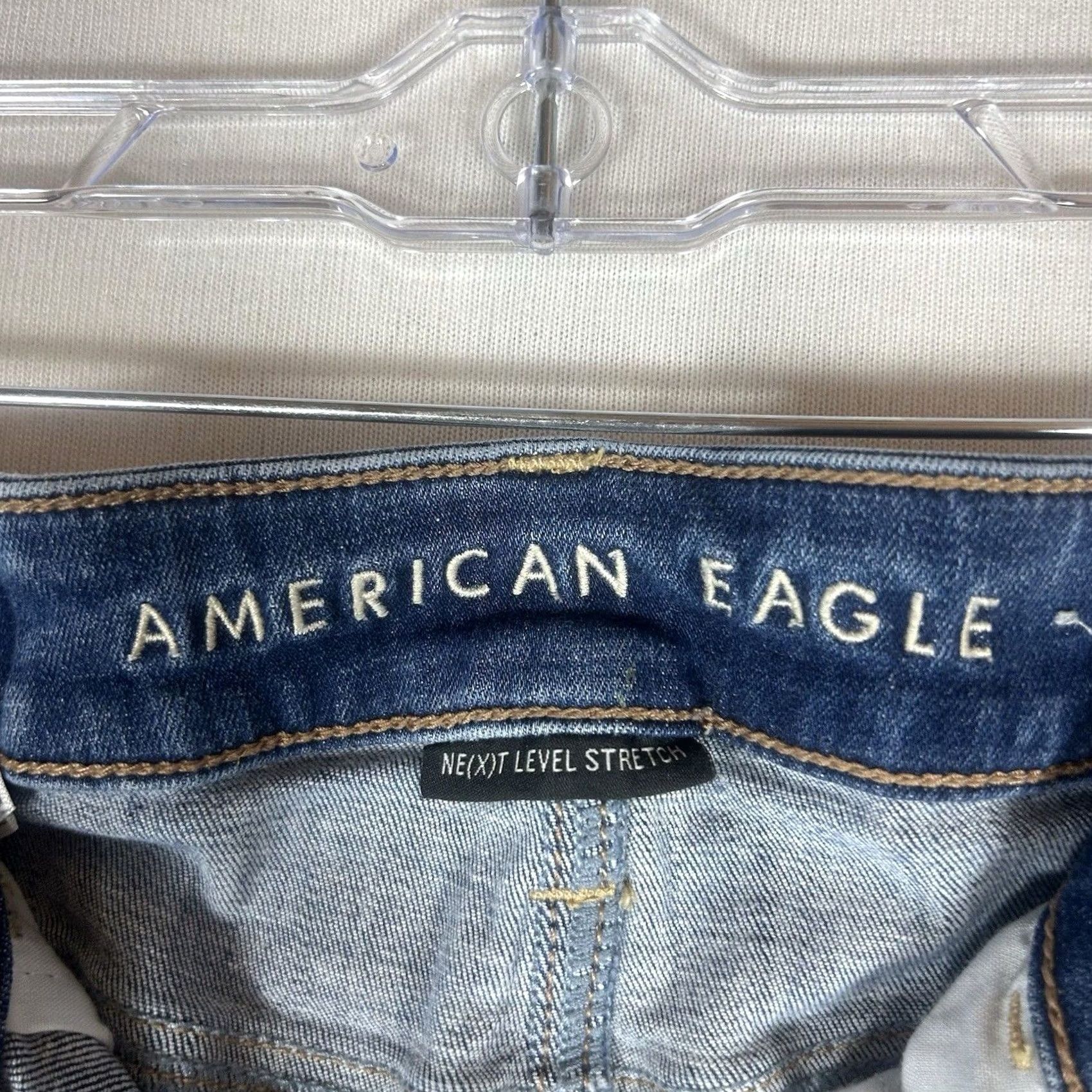 American Eagle Outfitters American Eagle Hi-Rise Jegging Jeans Women’s 00 Short Blue Next Level Stretch AE Size 25" / US 0 / IT 36 - 3 Thumbnail