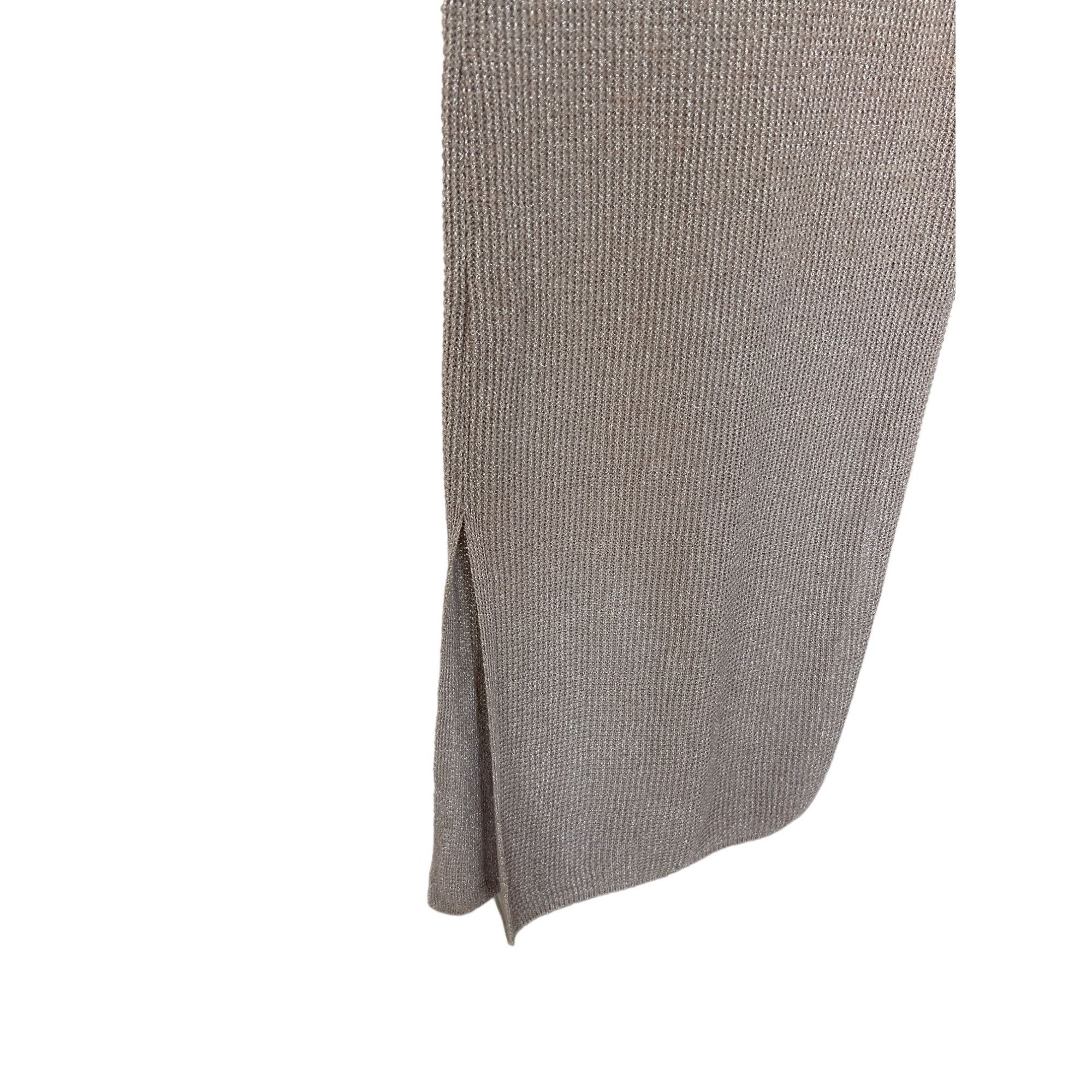 Zara Zara Metallic Sand Knit Sleeveless Midi Dress Size M / US 6-8 / IT 42-44 - 6 Thumbnail