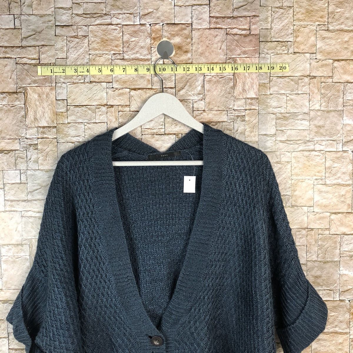 Homespun Knitwear × Japanese Brand Vevs Dark Blue Knitwear cardigan #A1087 Size L / US 10 / IT 46 - 2 Thumbnail