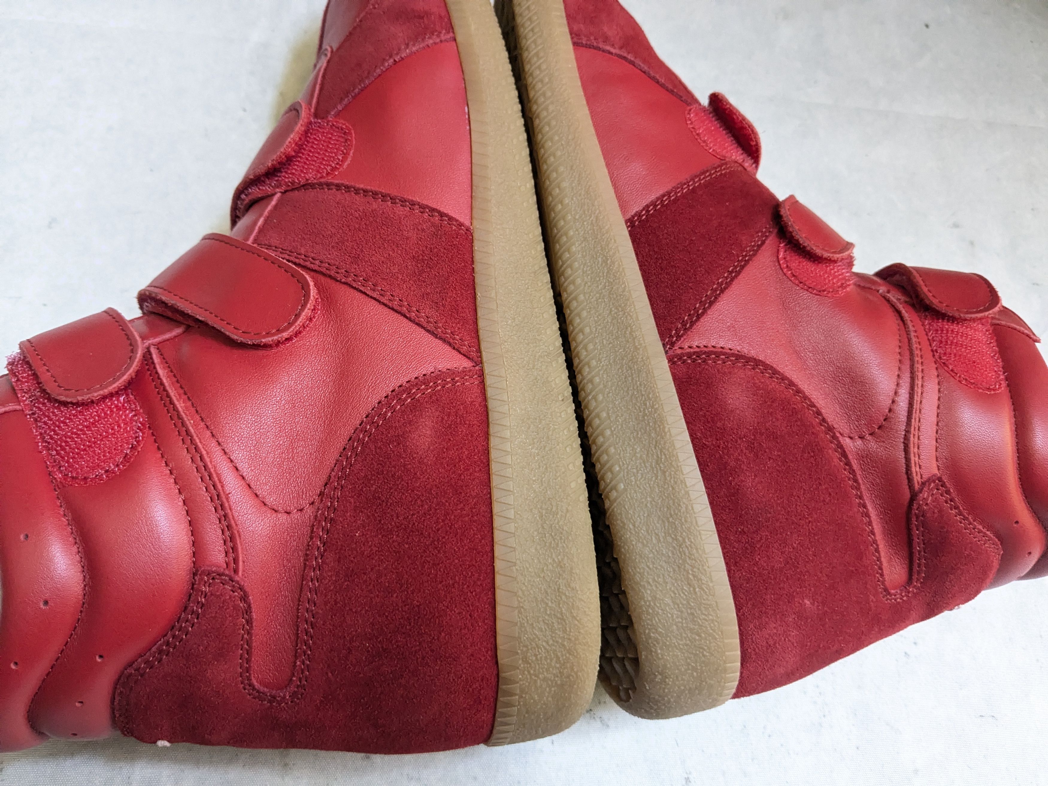Maison Margiela Maison Margiela Triple Strap Sneakers 10 43 High Top Red Gum Size US 10 / EU 43 - 14 Thumbnail