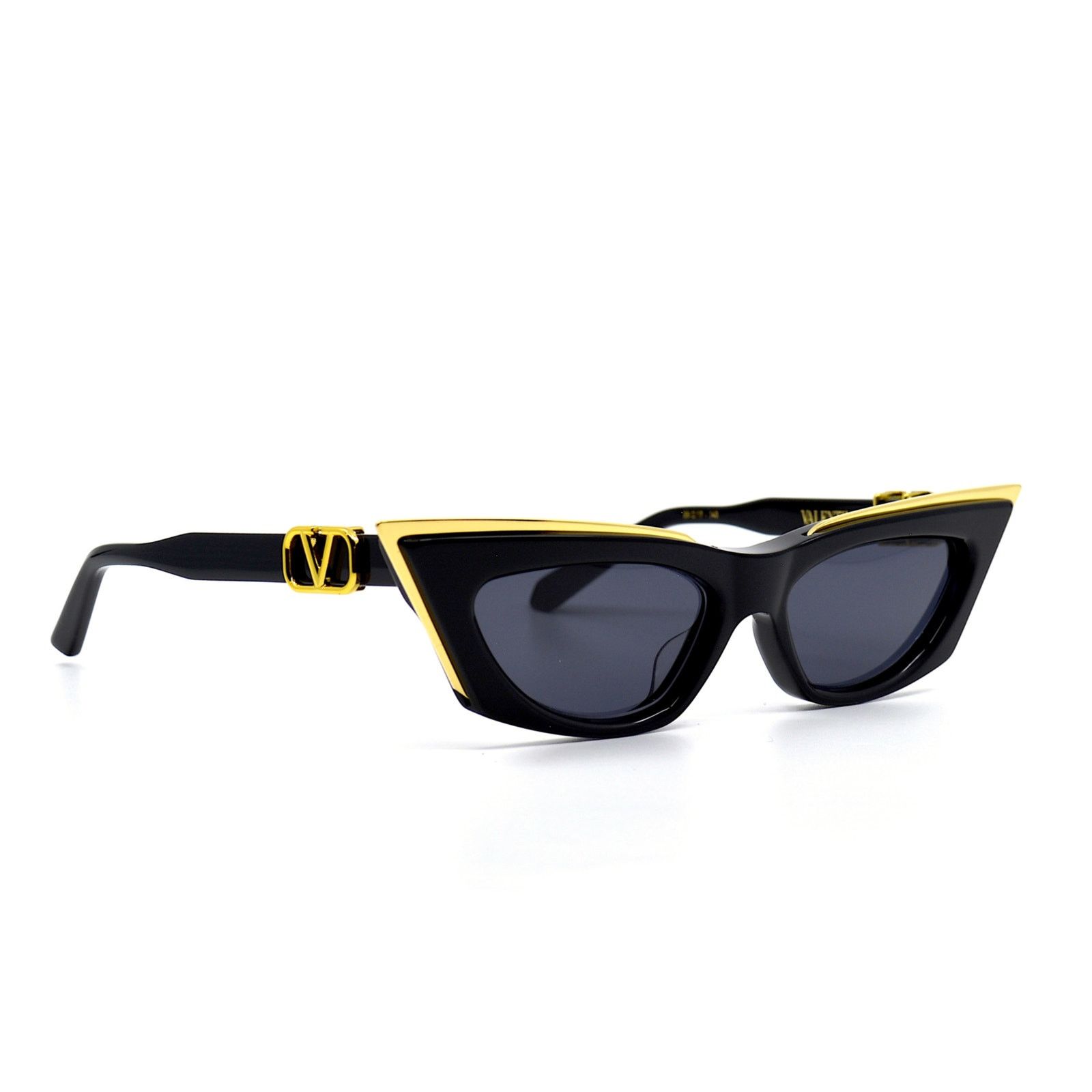 Valentino NEW Valentino V Goldcut I VLS113 Black Gold Sunglasses Size ONE SIZE - 1 Thumbnail