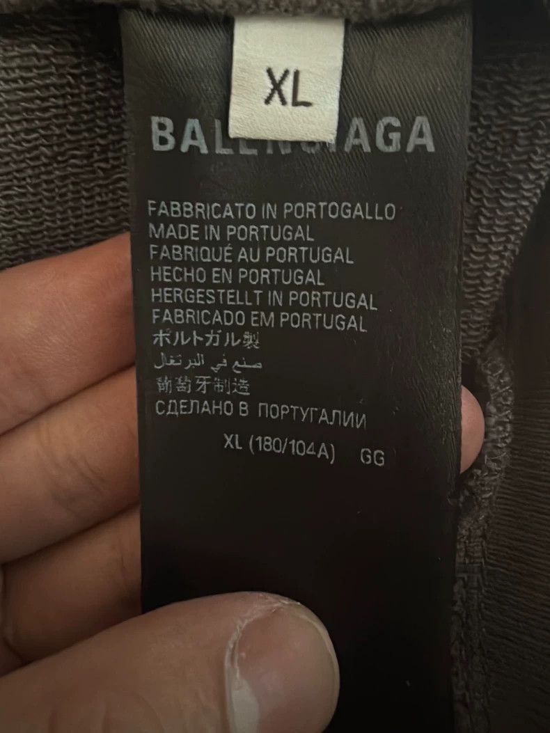Balenciaga Balenciaga Grey Mud Stained Coke Tape Hoodie-2506 Size US XL / EU 56 / 4 - 4 Thumbnail