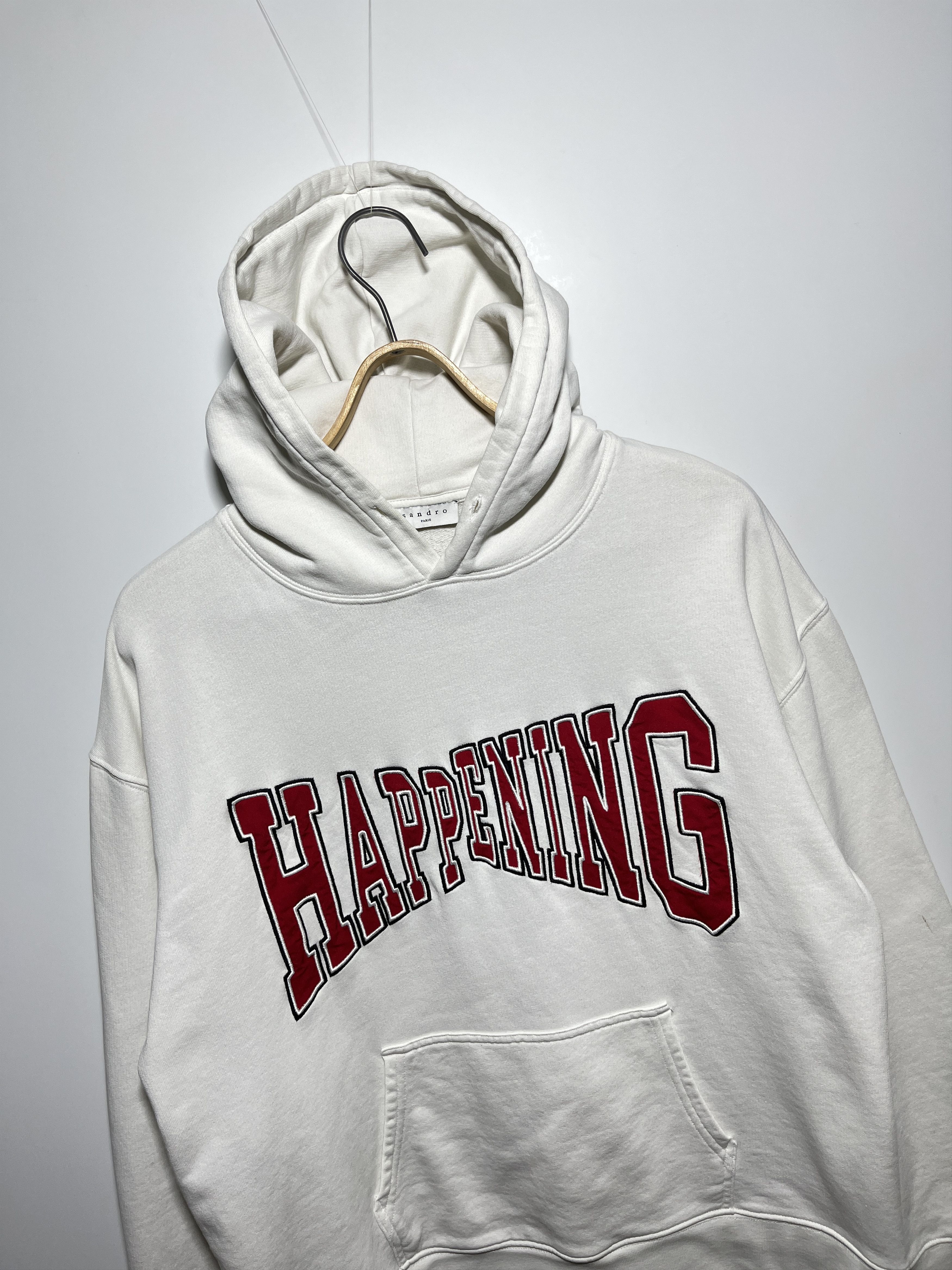 Sandro Sandro Women's Happening White Hoodie Size L Size L / US 10 / IT 46 - 3 Thumbnail