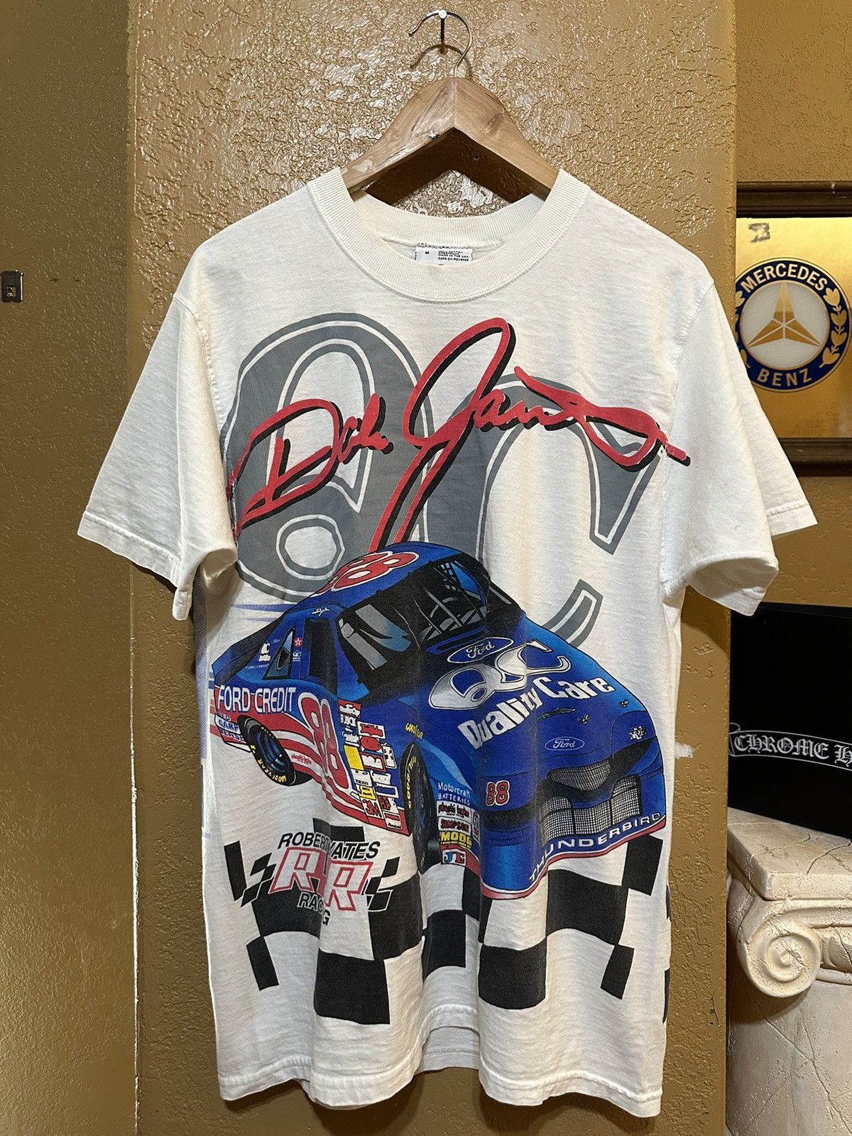 Chase Authentics × NASCAR × Vintage 1990s Ford Thunderbird NASCAR Dale All Over Print t shirt Size US M / EU 48-50 / 2 - 2 Thumbnail