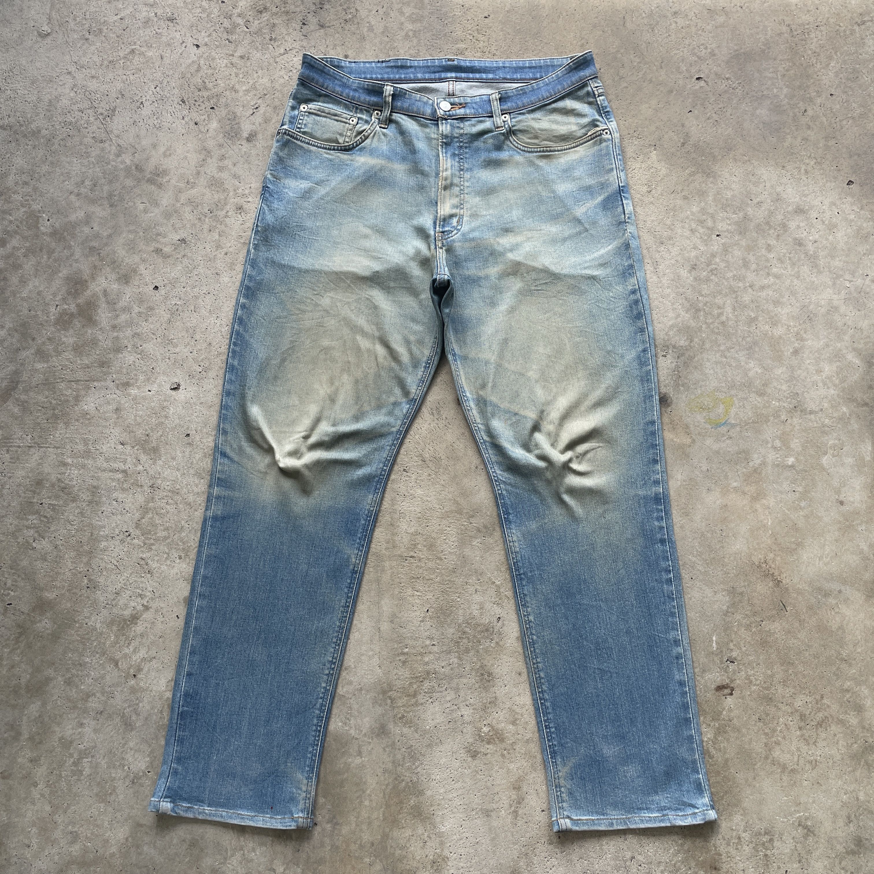 Edwin × Jean × Rusty W35x30.5💥 VINTAGE EDWIN JEANS RUSTY FADED DENIM PANTS JAPAN Size US 35 - 2 Thumbnail