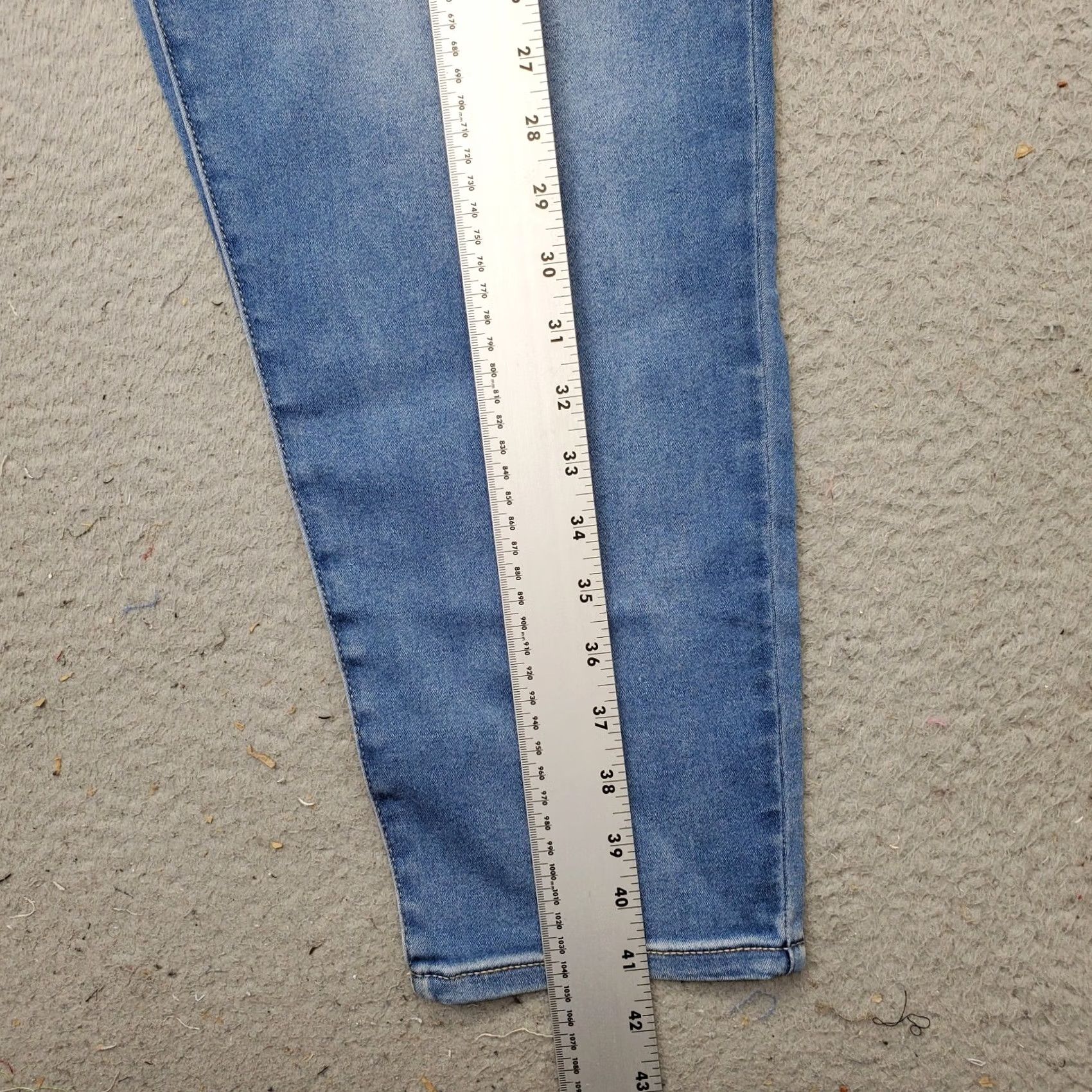 Vintage Seven7 Curvy Jeans Women's 24W Blue Denim High Rise Stretch 2-Button Fly Slim Jegging Size 42" / US 20 - 3 Thumbnail