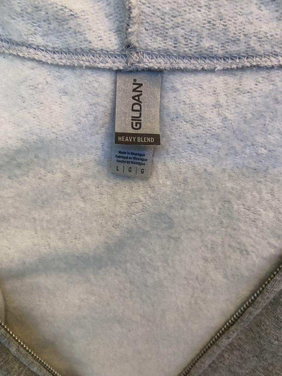 Gildan Grey zip up hoodie Size US L / EU 52-54 / 3 - 2 Thumbnail