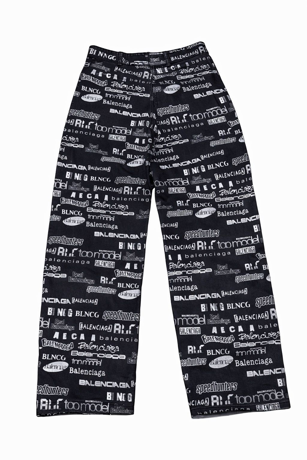 Balenciaga Balenciaga TV Show All Over Print Wide Leg Jeans Size US 30 / EU 46 - 4 Thumbnail