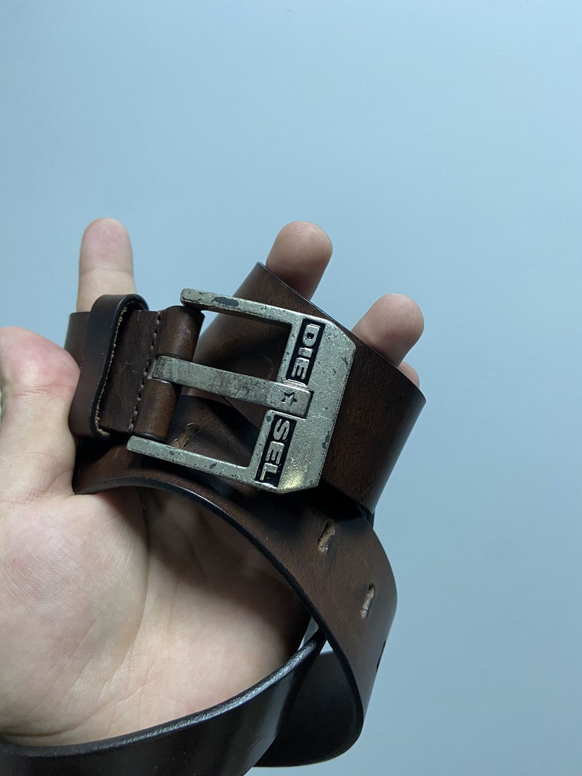 Diesel × Vintage Diesel Belt Vintage Avant Garde Y2K Style Logo Size ONE SIZE - 2 Thumbnail