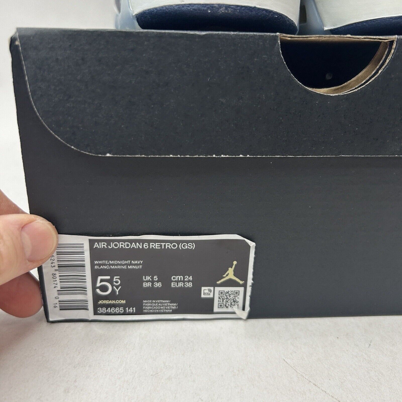 Nike Nike Shoes Air Jordan 6 Retro GS “Midnight Navy” 2023 Size US 7 / IT 37 - 5 Thumbnail