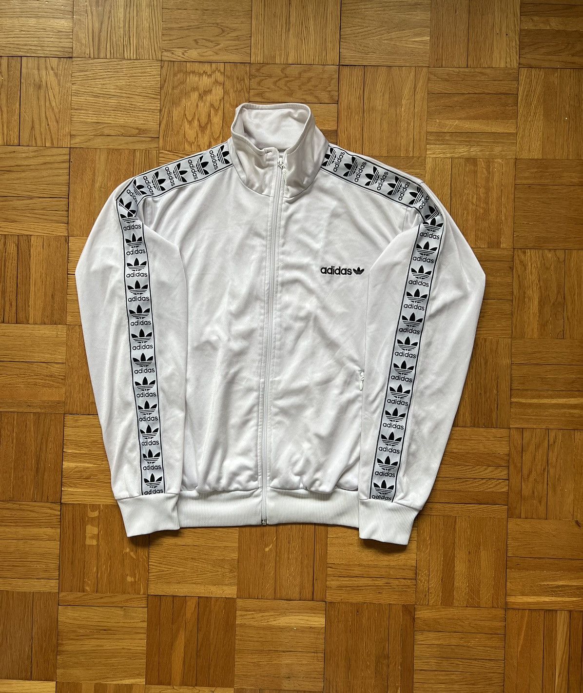 Adidas × Vintage Sweatshirt Adidas Lampas Multi Logo Zipped Vintage 90’s 00’s Size US M / EU 48-50 / 2 - 1 Thumbnail