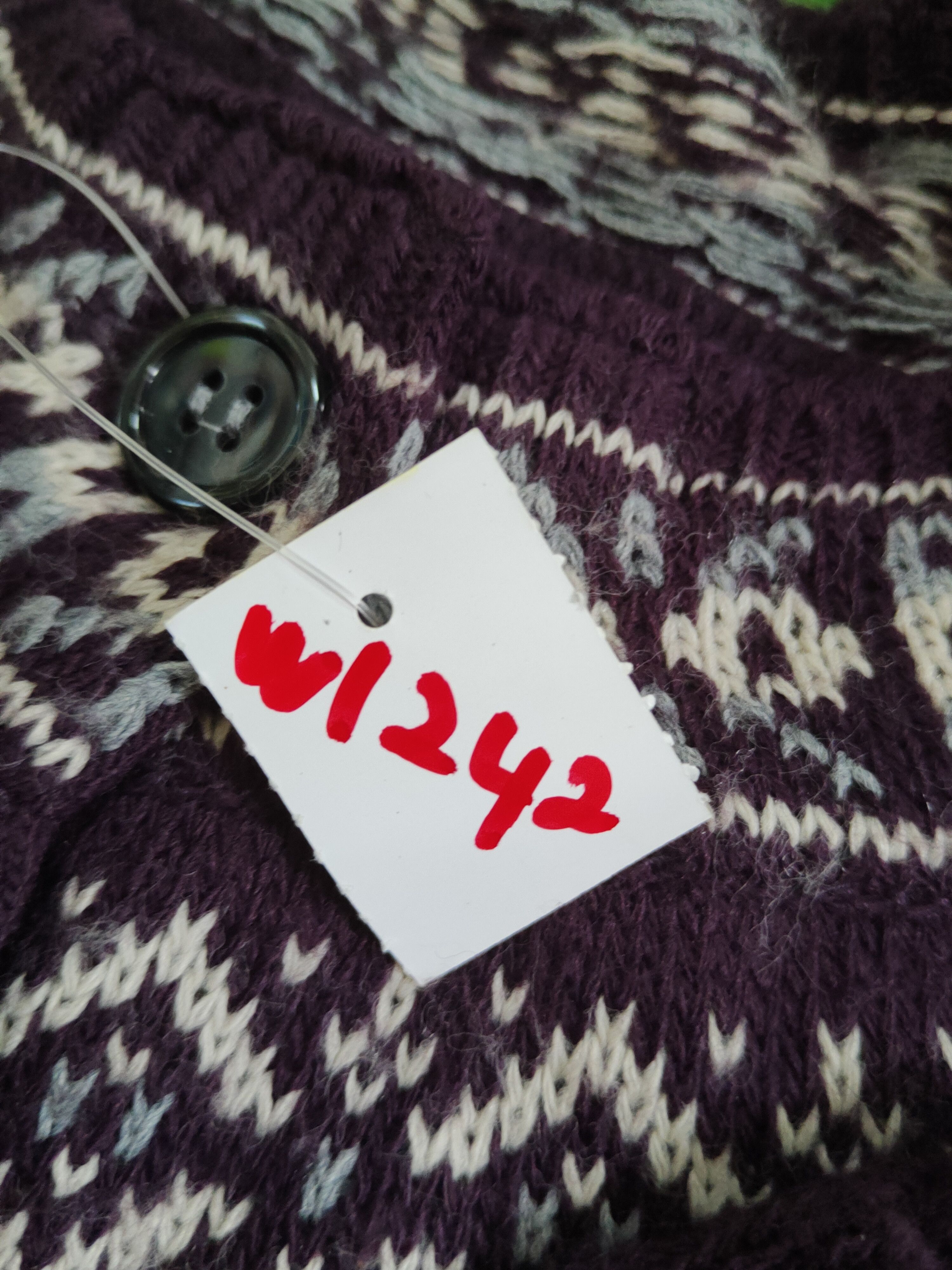 Homespun Knitwear × Japanese Brand Nusy Dark Purple Knitwear Cardigan #W1242 Size M / US 6-8 / IT 42-44 - 12 Thumbnail