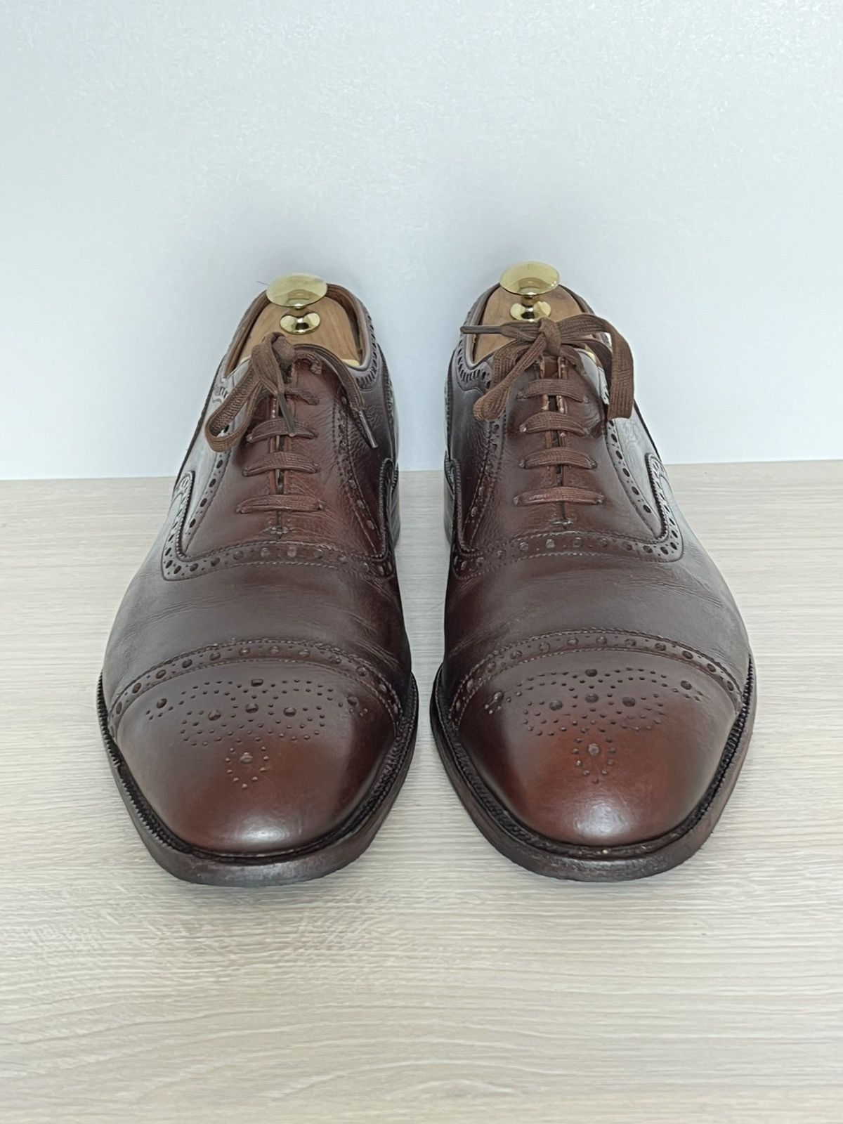 Church's Church's Custom Grade Brown Leather Semi-Brogue Oxfords Size US 9.5 / EU 42-43 - 4 Thumbnail