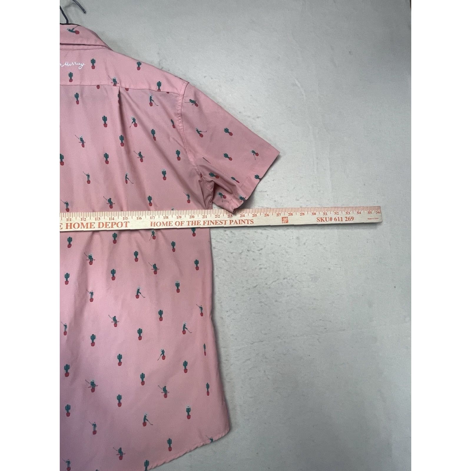 Pinko William Murray Shirt Mens M Golf Performance Button Arm Logo Short Sleeve Pink Polo Size US M / EU 48-50 / 2 - 3 Thumbnail