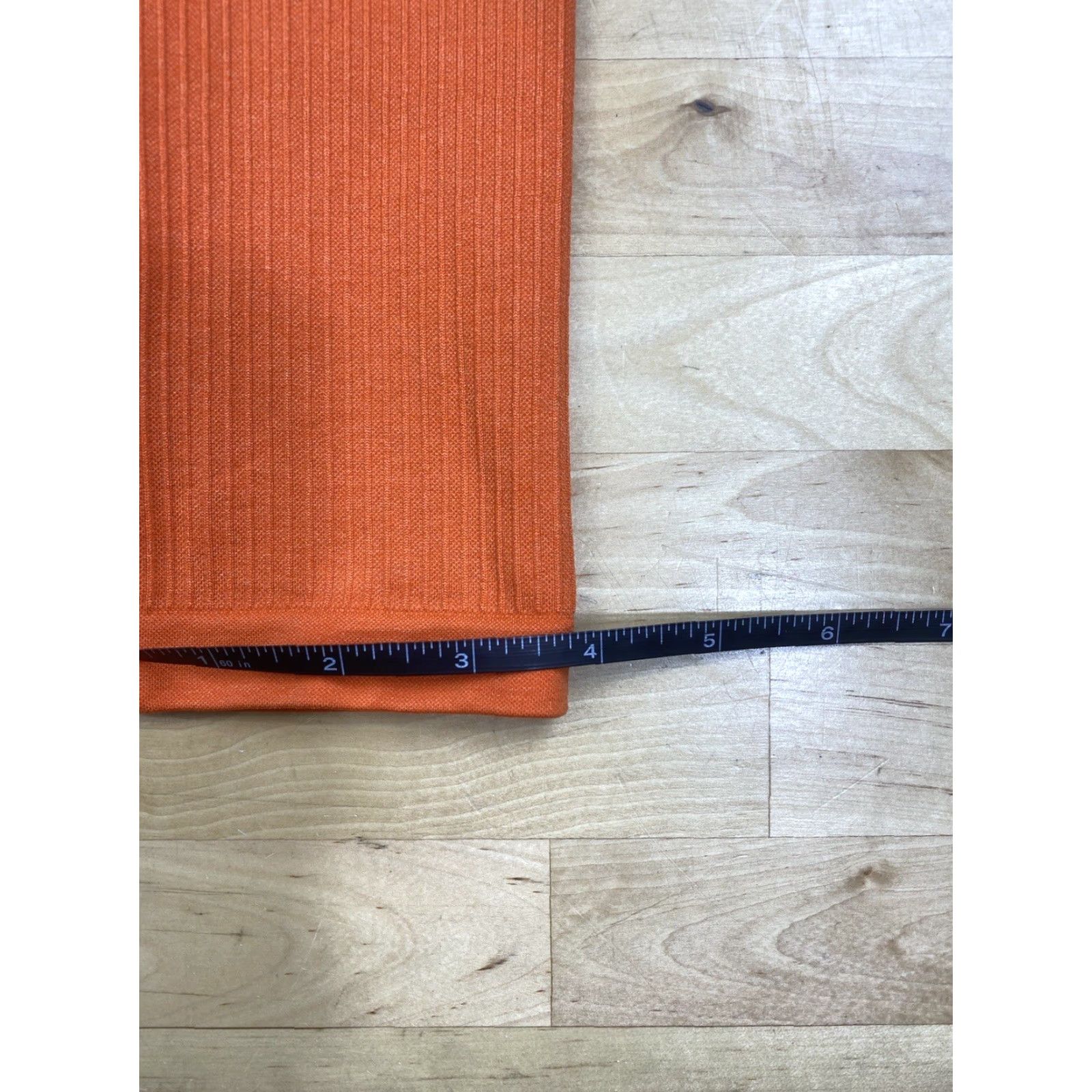 New Balance Balance Athletica Leggings Womens Small Orange Ribbed Ankle 24in Inseam Gym & Training Running & Jogging Yoga Casual Activewear Size 28" / US 6 / IT 42 - 7 Thumbnail