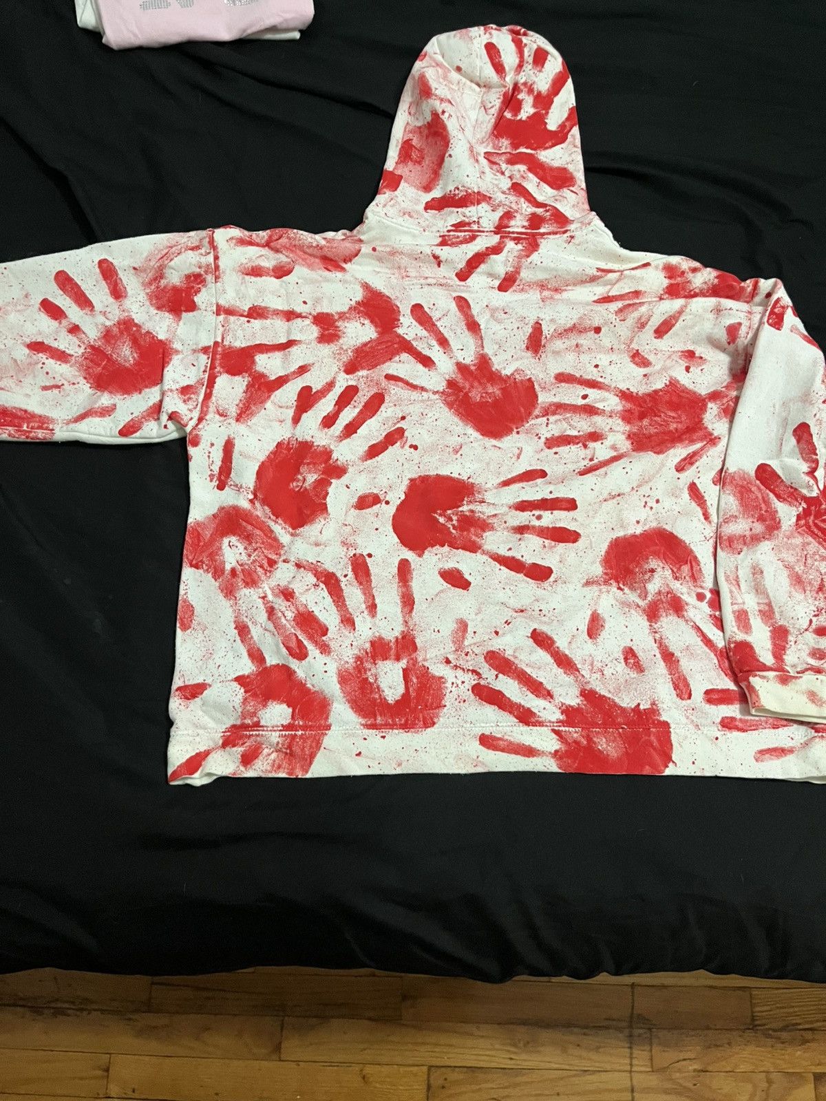 Other Haunted blood handprint hoodie white Size US L / EU 52-54 / 3 - 7 Thumbnail
