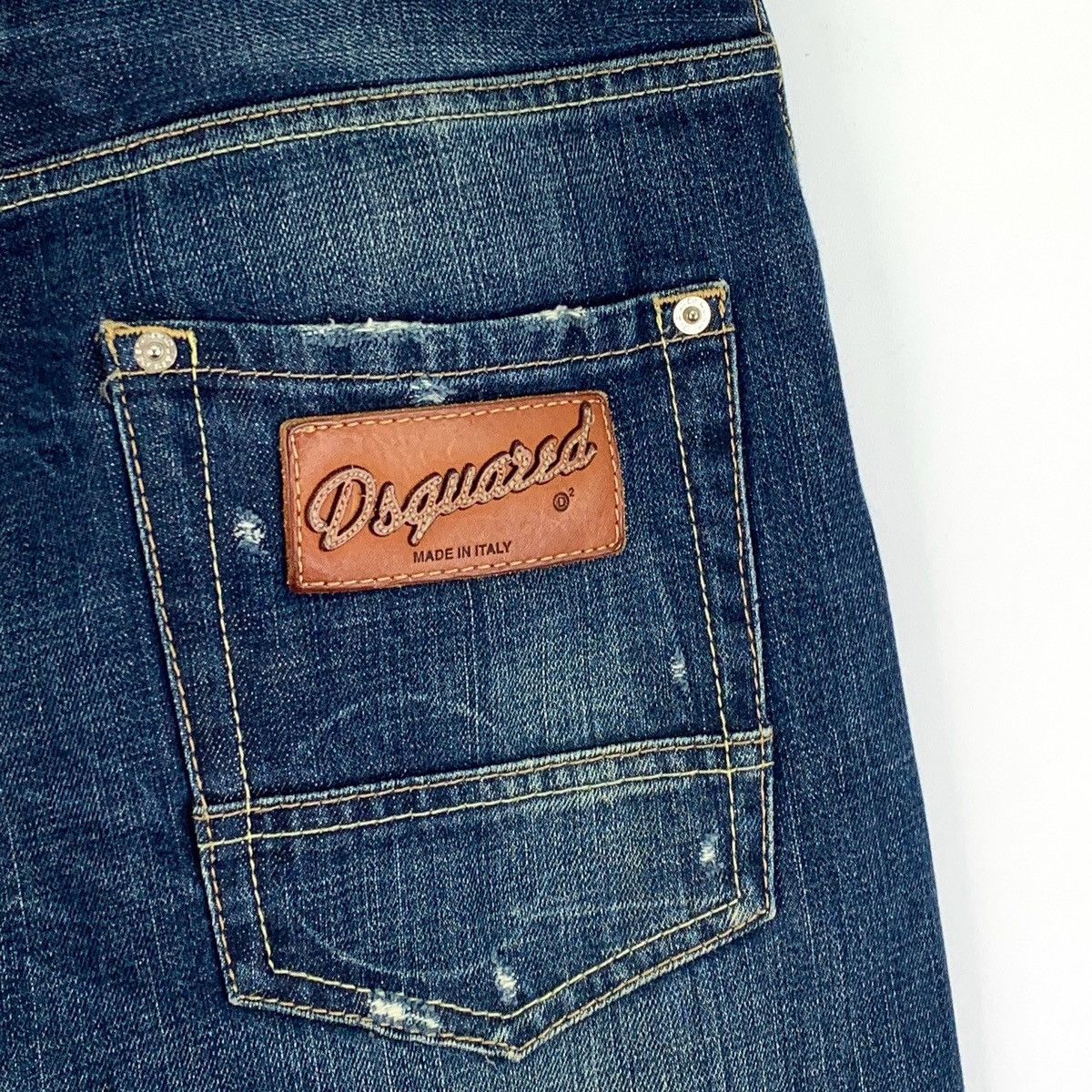 Dsquared2 Dsquared2 Washed Distressed Ripped Cotton Denim Pants K26WX Size 28" / US 6 / IT 42 - 3 Thumbnail