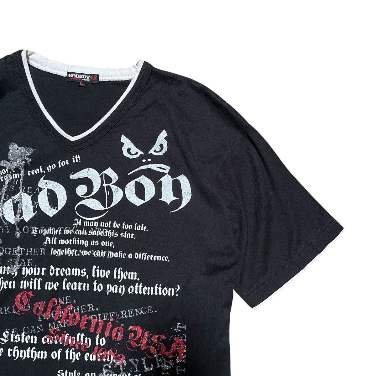 14th Addiction × KMRii Badboy Tribal Tshirt Poem Punk Double Layer Short Sleeve Size US L / EU 52-54 / 3 - 2 Thumbnail