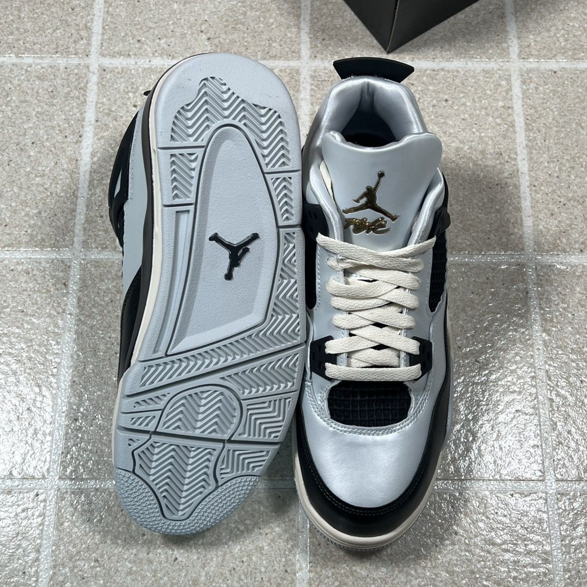 Jordan Brand × Nike Air Jordan 4 Retro GS Pure Platinum Metallic Gold Shoes 7y Size US 8.5 / IT 38.5 - 5 Thumbnail