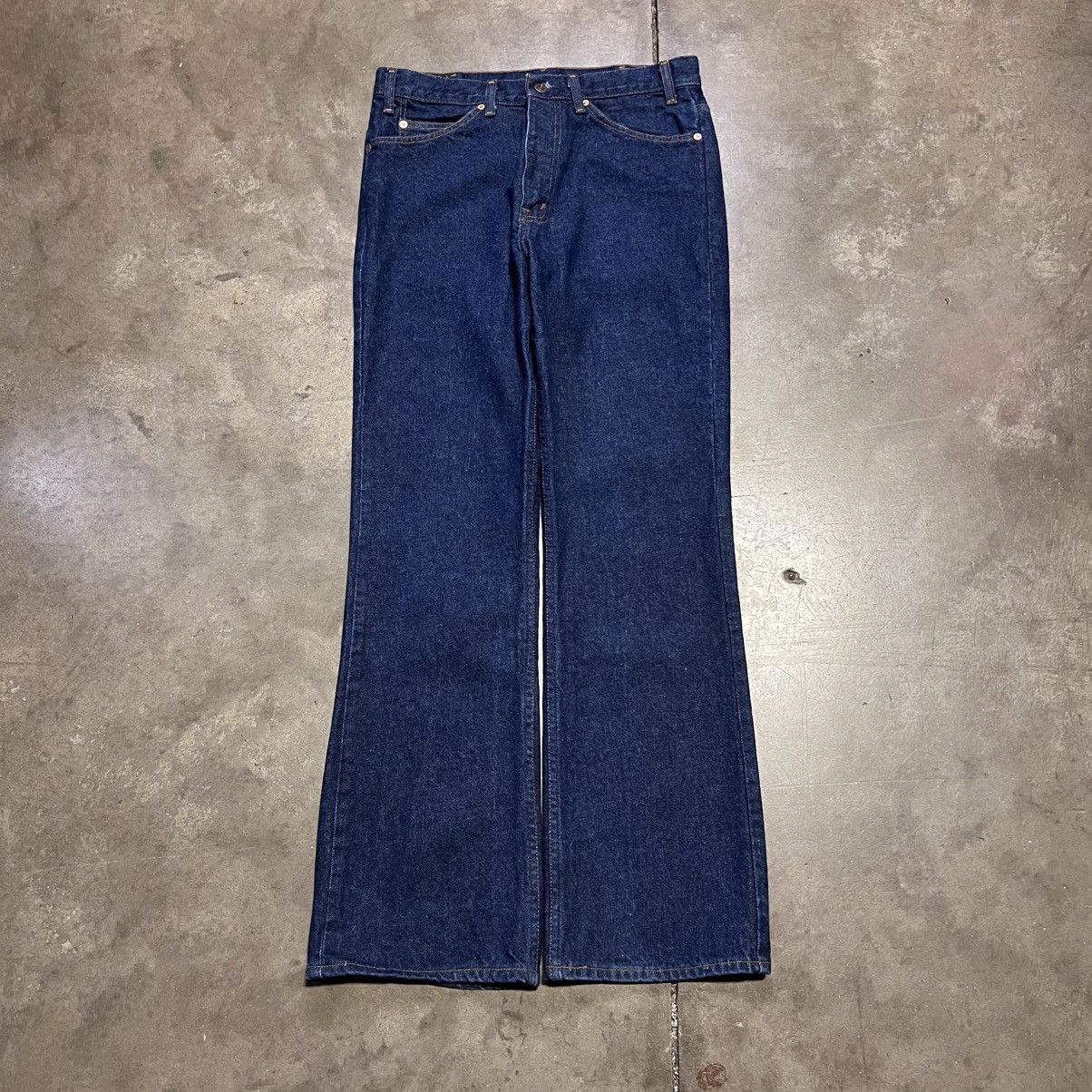 JCPenney Vintage 70s JCPenney Plain Pockets Flare Bootcut Denim Jeans Size US 34 / EU 50 - 5 Thumbnail