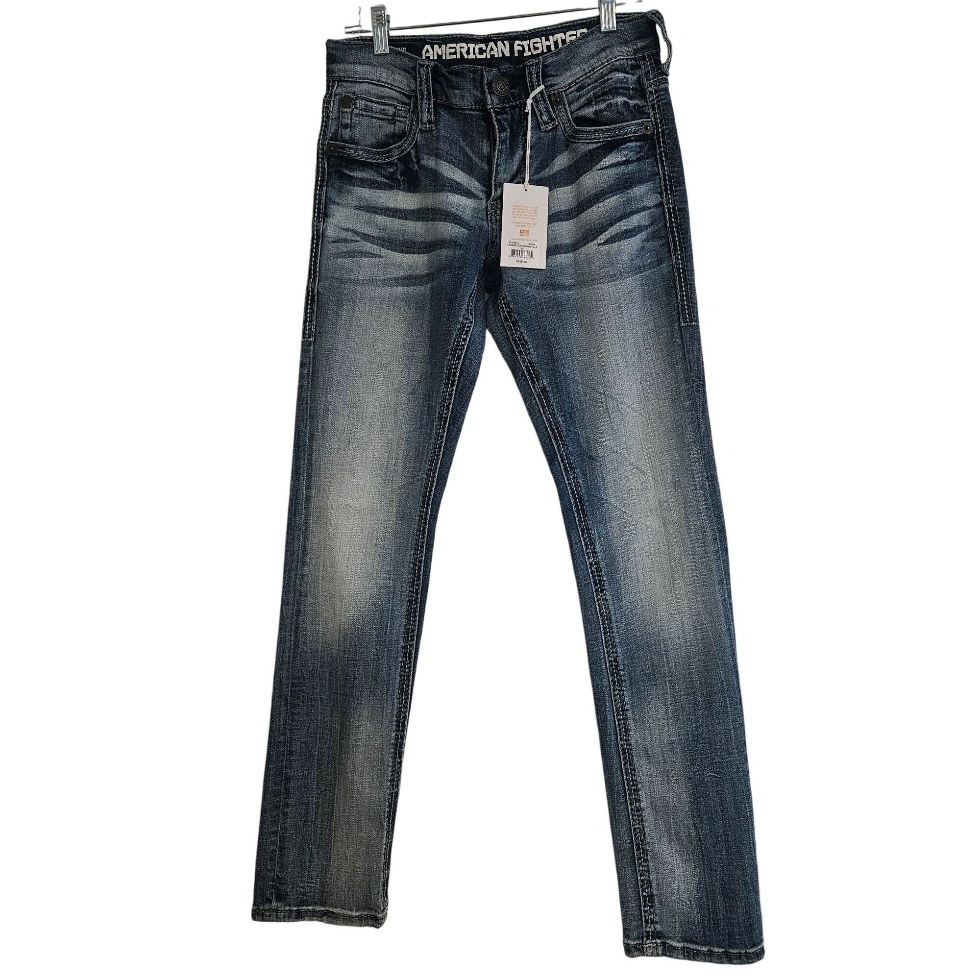 Other American Fighter Legend Void Bonneville Jean Men 27 Slim Vin Size US 27 - 2 Thumbnail