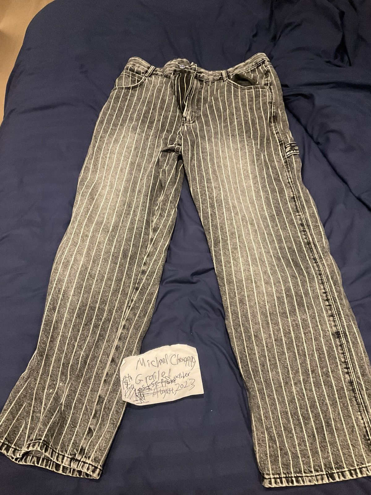 Bershka striped jeans deals
