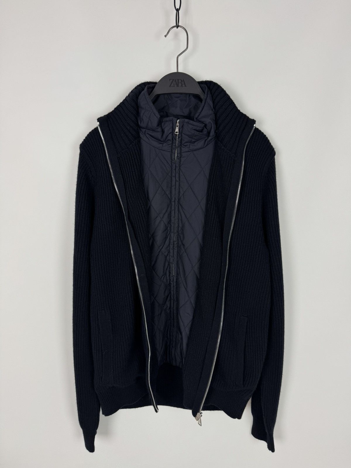Hackett Hackett London Ribbed Wool Blend Full Zip 2 in 1 Sweater Size US M / EU 48-50 / 2 - 9 Thumbnail